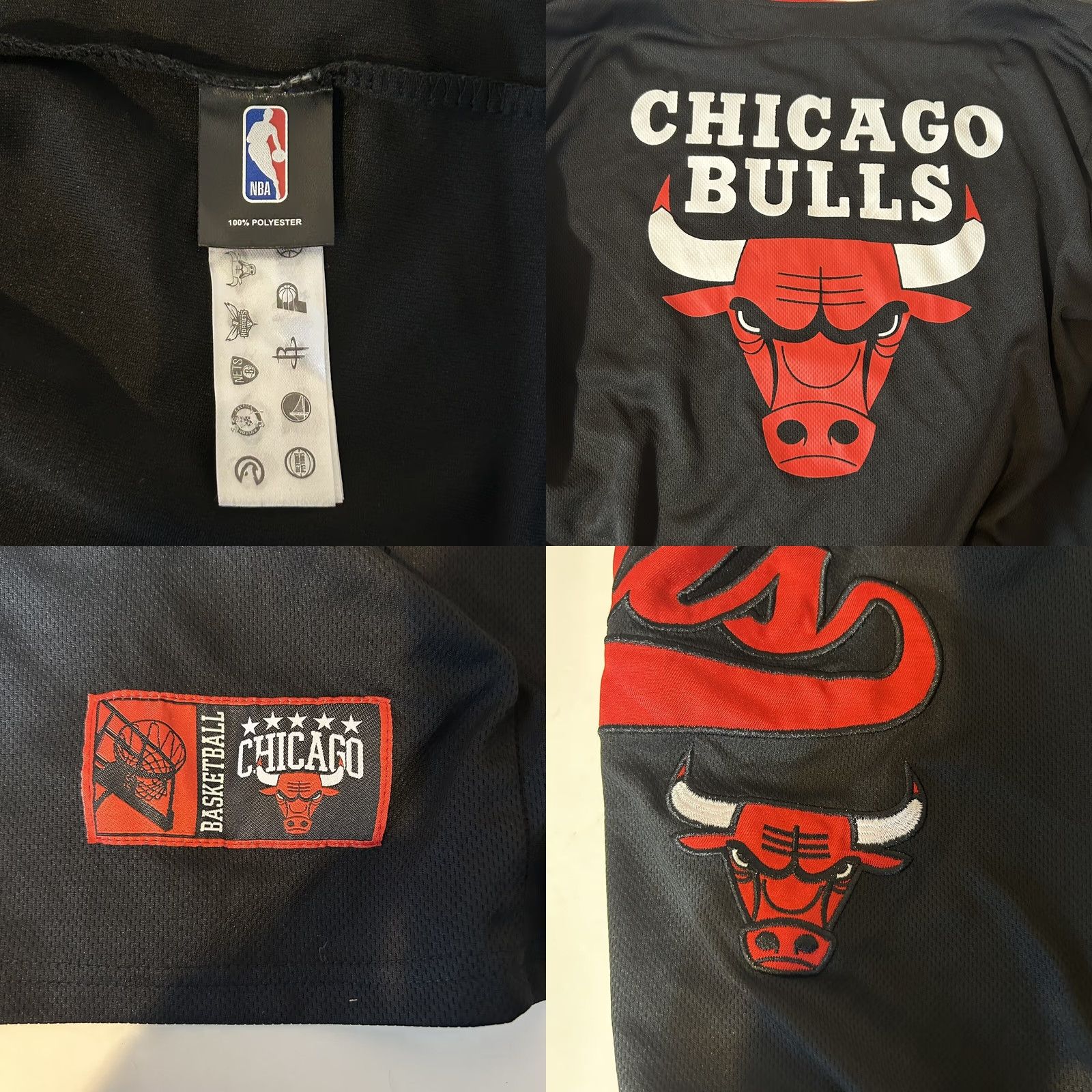 Vintage VINTAGE Chicago Bulls Button Up Jersey Men Medium Baseball Style Jersey Black Red Trim Size US M / EU 48-50 / 2 - 8 Thumbnail