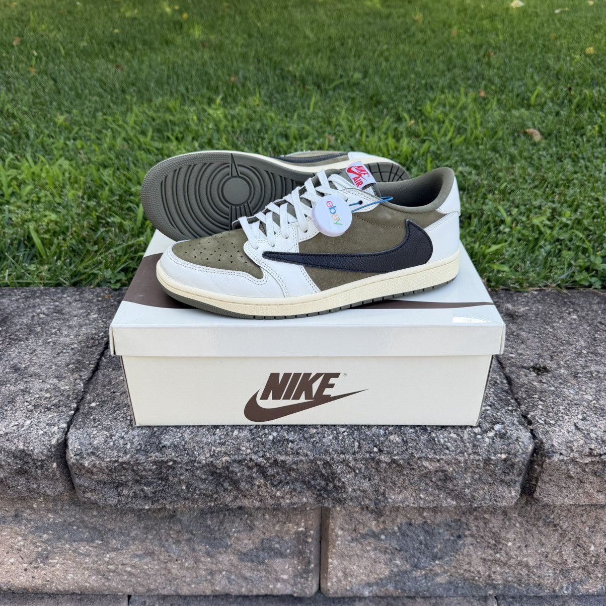 Nike × Off-White Nike x Travis Scott Air Jordan 1 Low ‘Medium Olive’ Size 10 Size US 10 / EU 43 - 1 Thumbnail