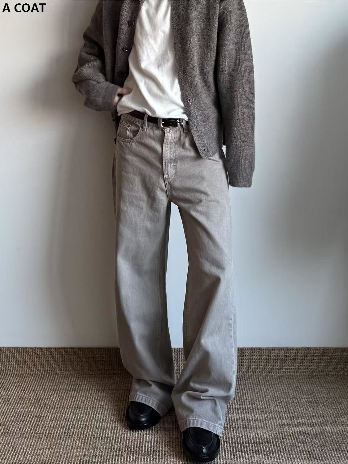 Vintage Washed Vintage Gray Straight-Leg Flared Jeans Size US 32 / EU 48 - 3 Thumbnail