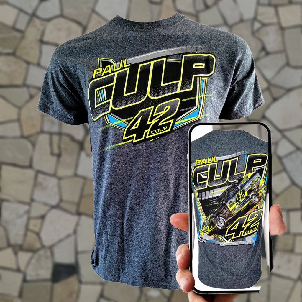Gildan VINTAGE Gildan Dark Gray Paul Culp Racing T-Shirt M #42 Race Car Graphic Tee Unisex Adults Short Sleeve Crew Neck Cotton 50/50 Vintage Size US M / EU 48-50 / 2 - 1 Thumbnail