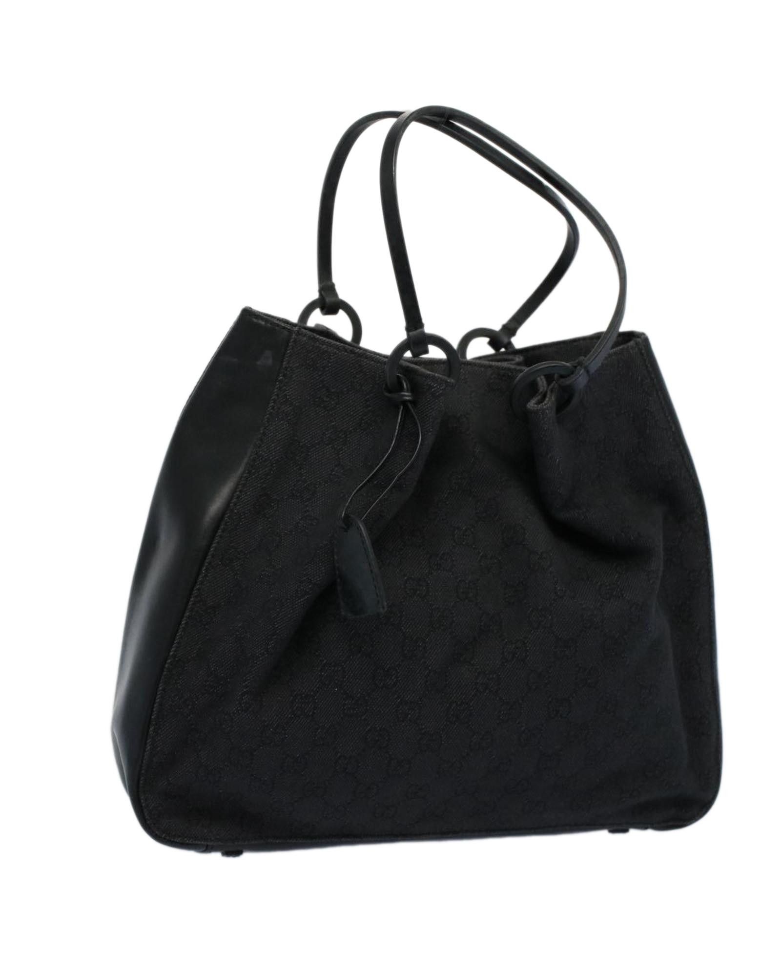 image of Gucci Black Canvas Pouch Bag, Women's
