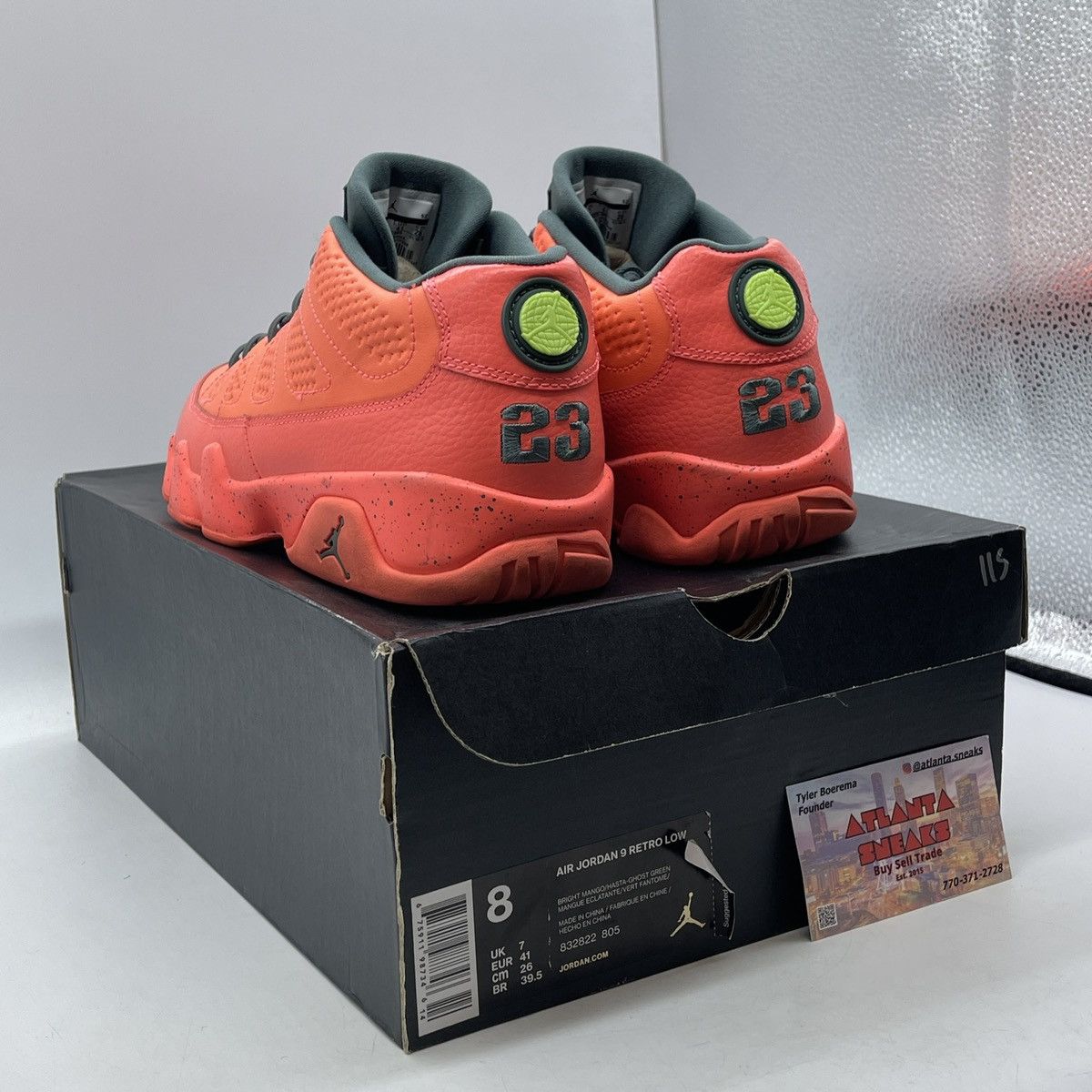 Jordan Brand Air Jordan 9 low bright mango Size US 8 / EU 41 - 4 Thumbnail