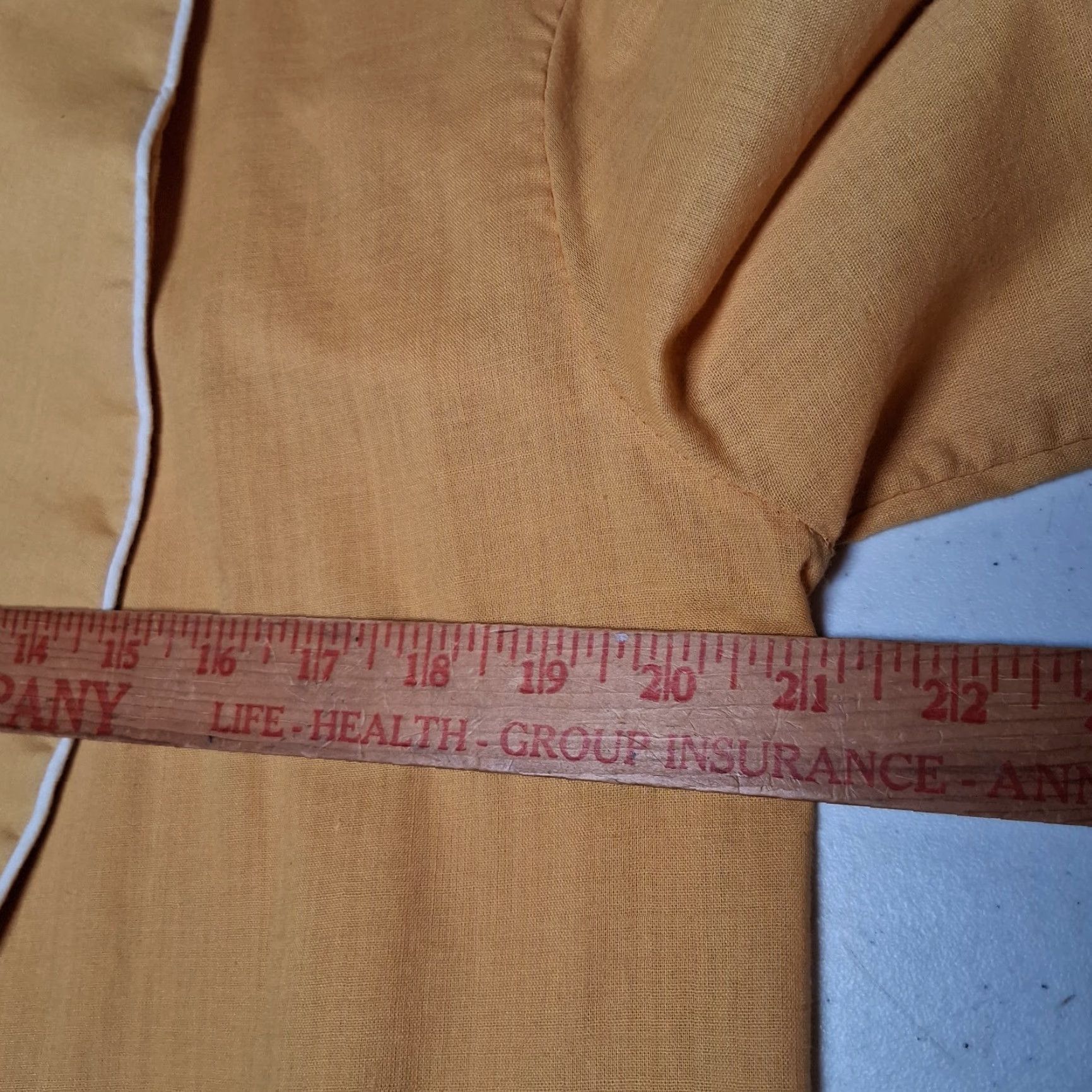 Vintage VINTAGE Aristo Robe Men M 1970s Mustard Yellow Perma Press Grandpa Robe Long Sleeve Polyester Cotton Blend 41" Size ONE SIZE - 7 Thumbnail