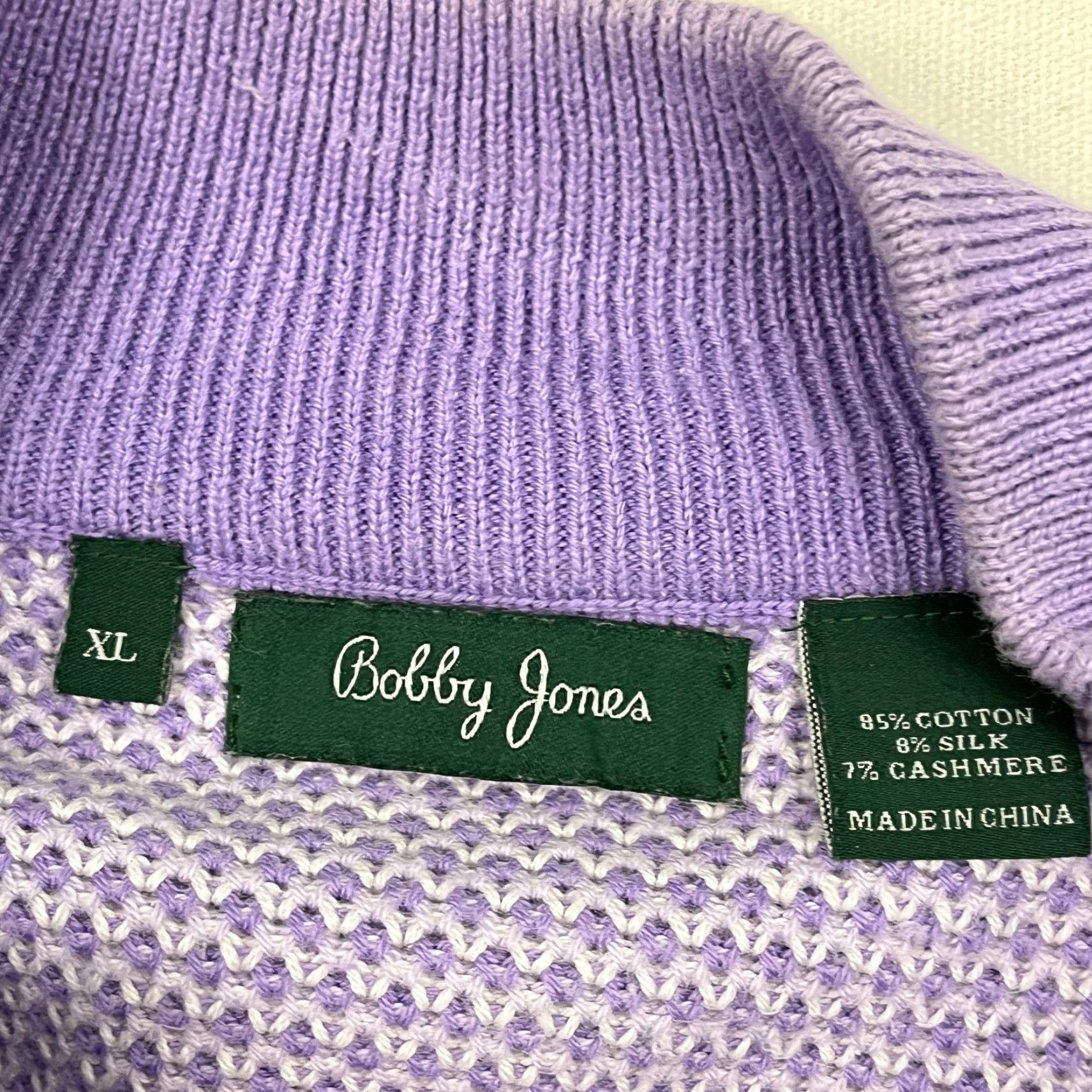 Vintage Masters Golf Sweater Vest Mens XL Purple Knit Bobby Jones Silk Cashmere Pullover Vest Size US XL / EU 56 / 4 - 3 Thumbnail