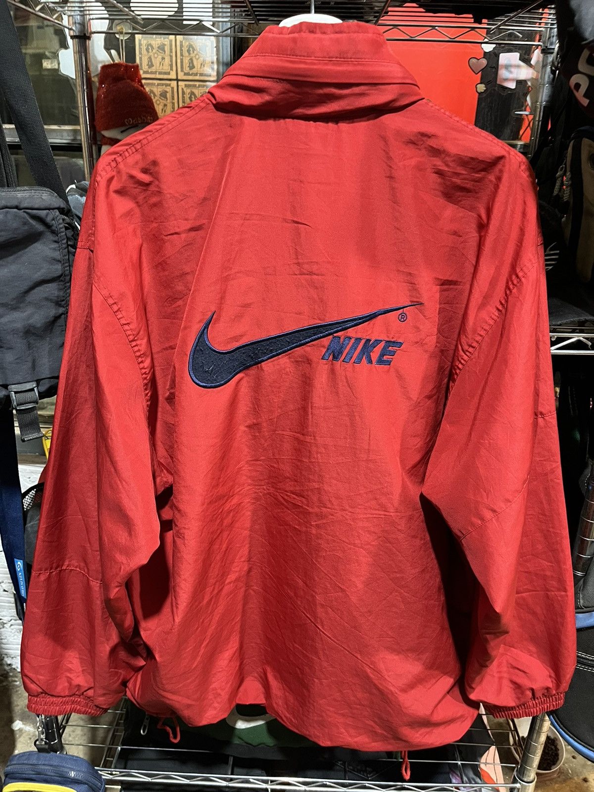 Nike × Vintage Nike Windbreaker Jacket Big Swoosh 90s Size US L / EU 52-54 / 3 - 1 Thumbnail