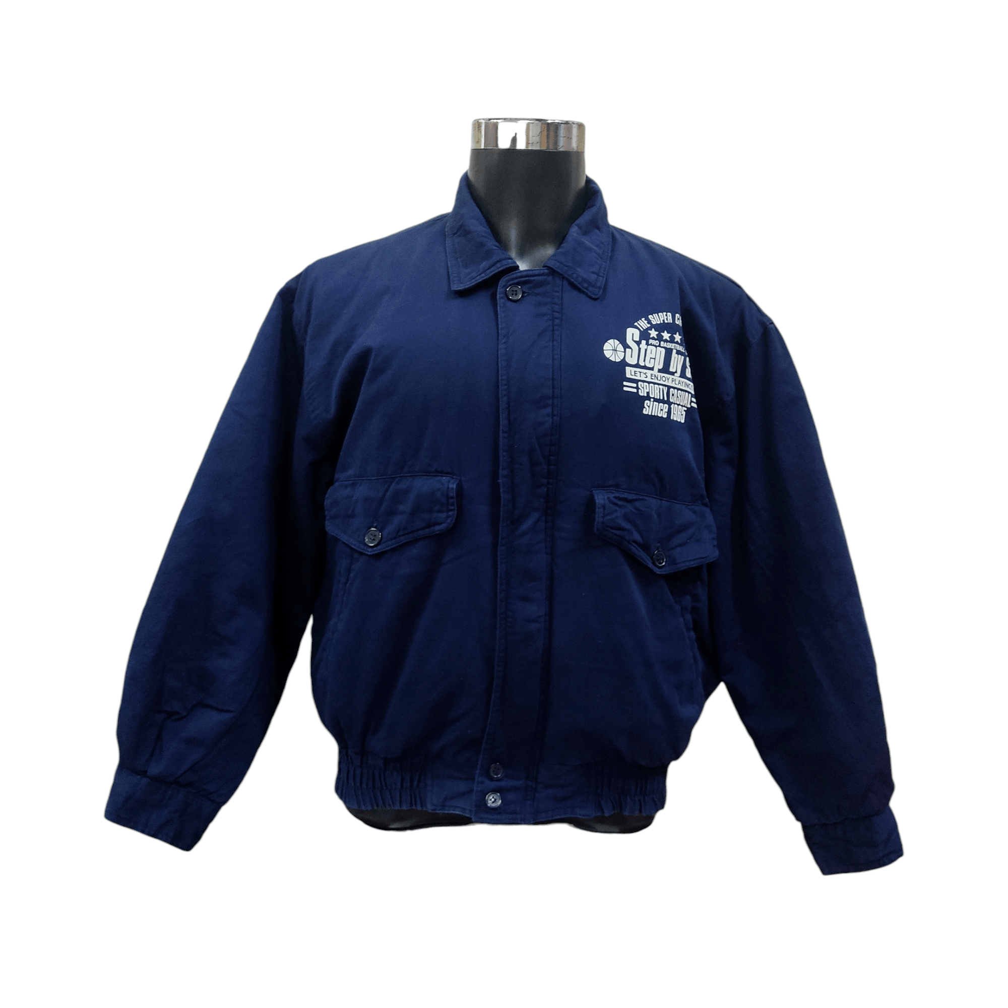 Gear for Sports Vintage Swooplex 90s STEP by STEP Basketball Bomber Jacket Size US M / EU 48-50 / 2 - 2 Thumbnail