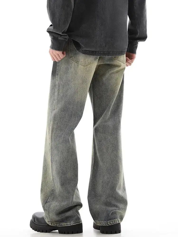 Japanese Brand Retro loose straight leg micro flared jeans Size US 30 / EU 46 - 6 Thumbnail