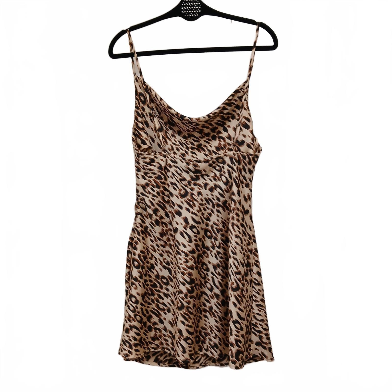 Designer Cotton Candy LA Spaghetti Strap Animal Print Dress Large Size L / US 10 / IT 46 - 5 Thumbnail