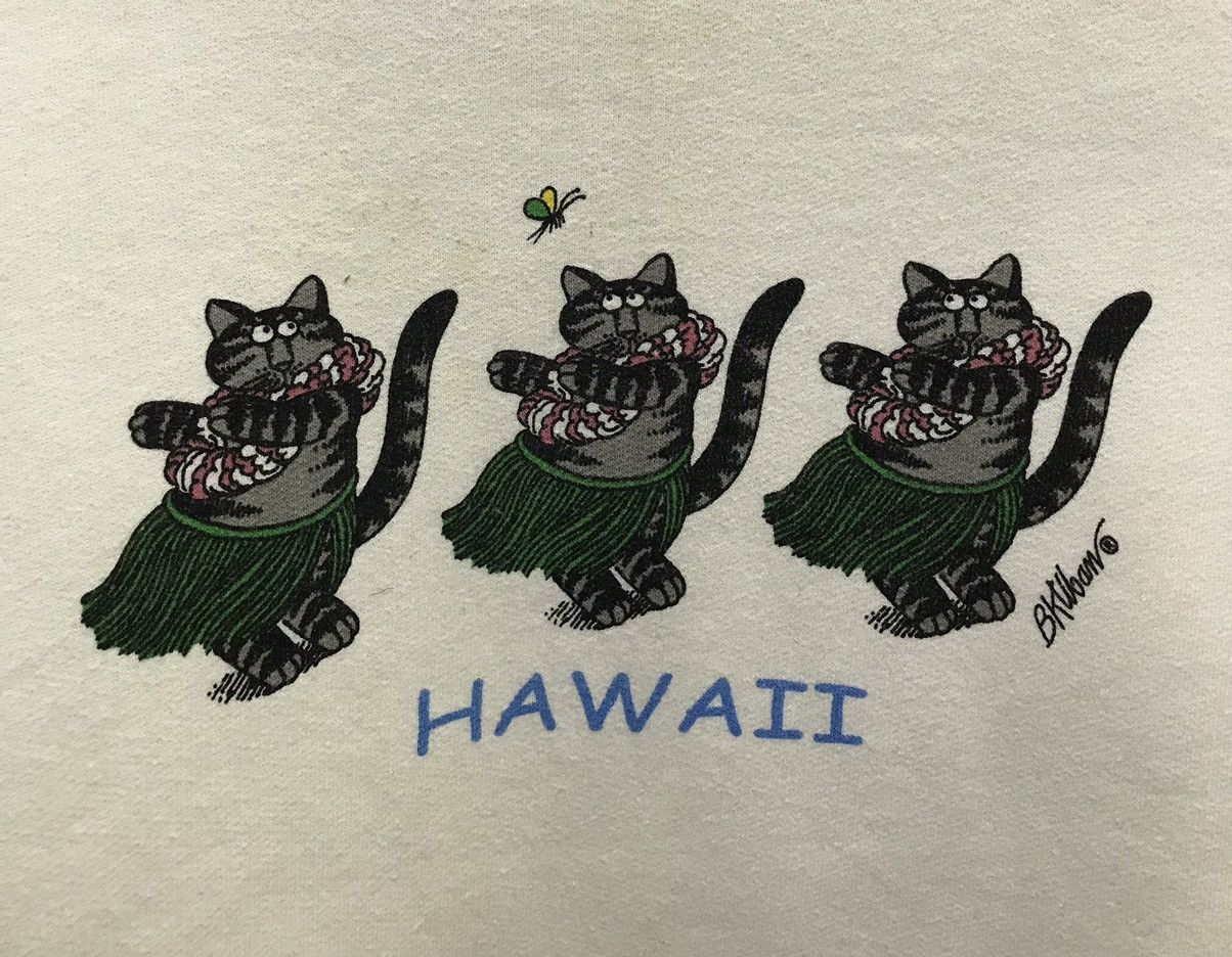 Vintage Vintage B Kliban Cats Hawaii Sweatshirt Size US S / EU 44-46 / 1 - 3 Thumbnail