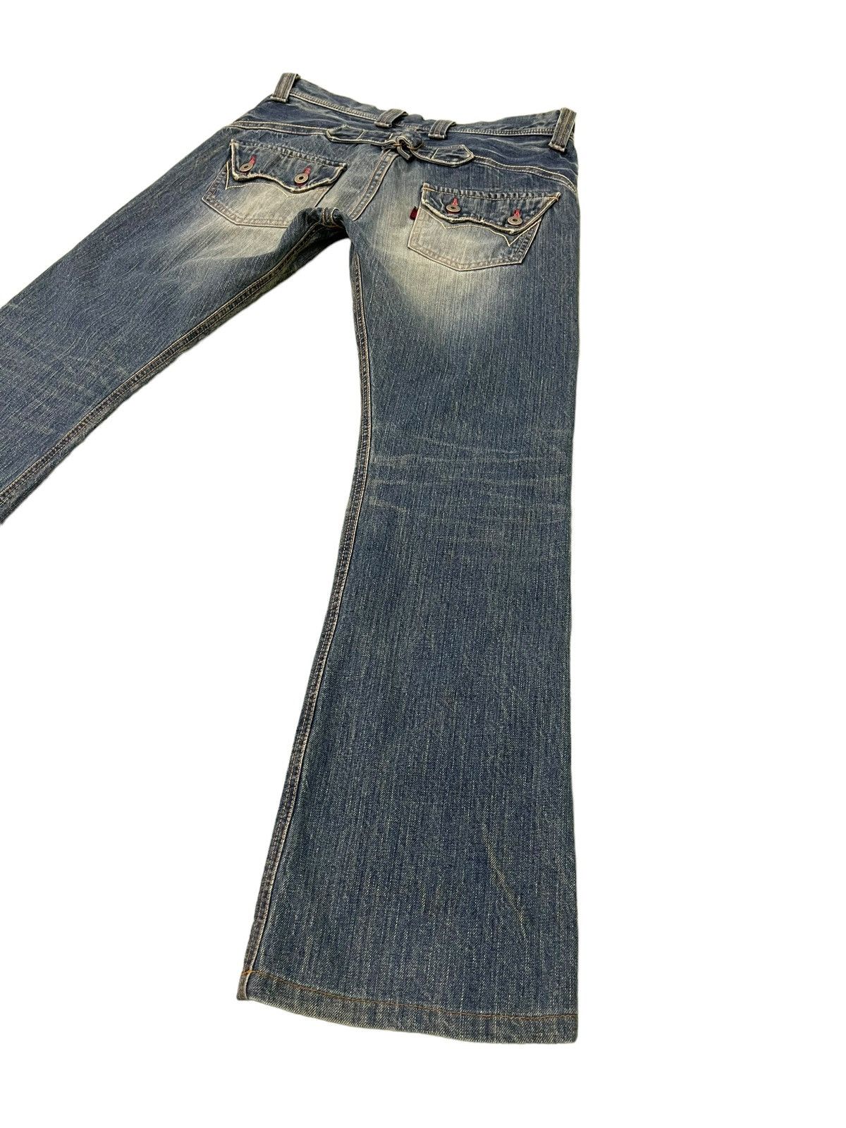 Edwin Flare Jeans Edwin Japan Faded Distres Low Rise Boot Cut 8🟦5 Size US 30 / EU 46 - 14 Thumbnail