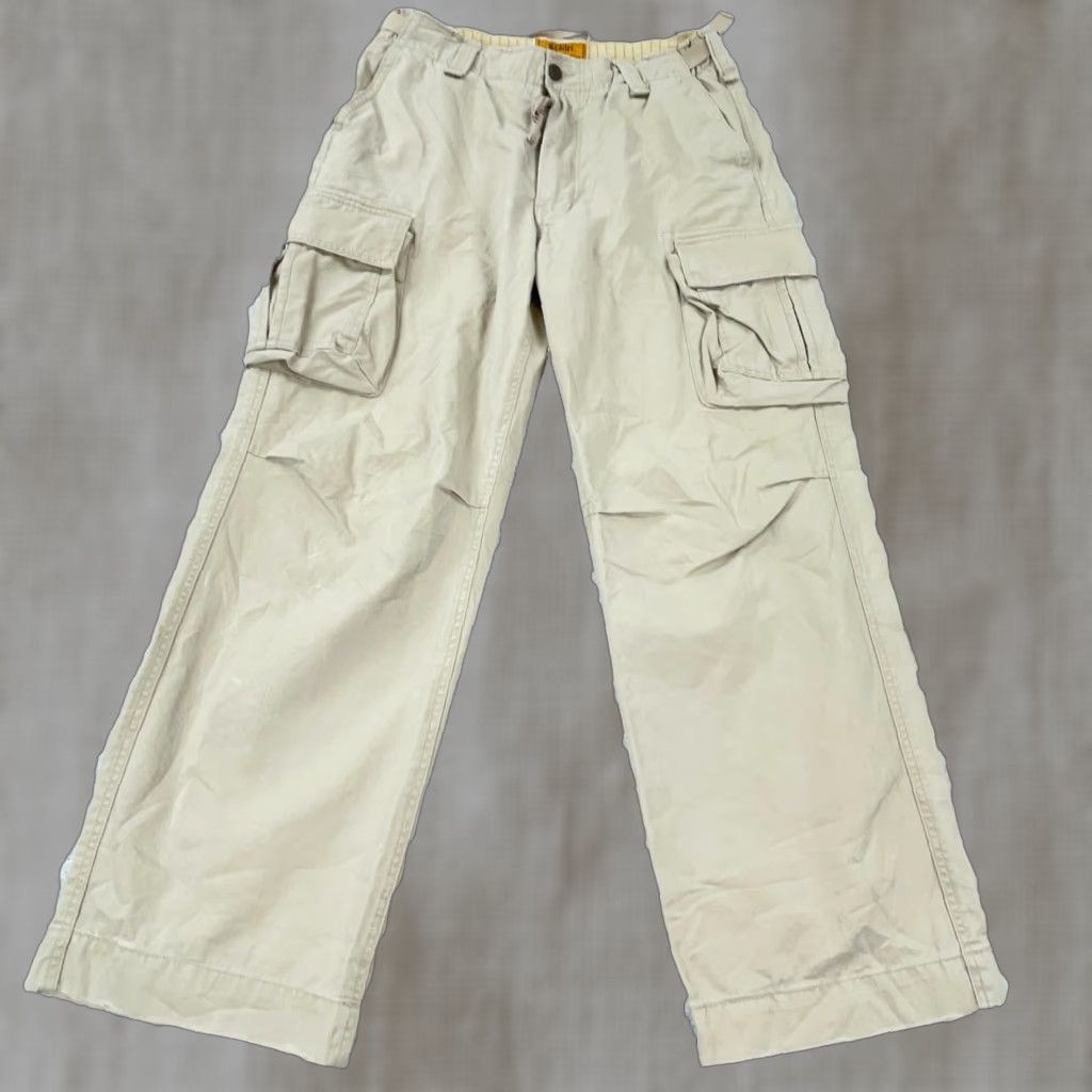 VINTAGE Trailer Cargo Pants Men 34x32 Wide Leg Canvas Baggy Y2K