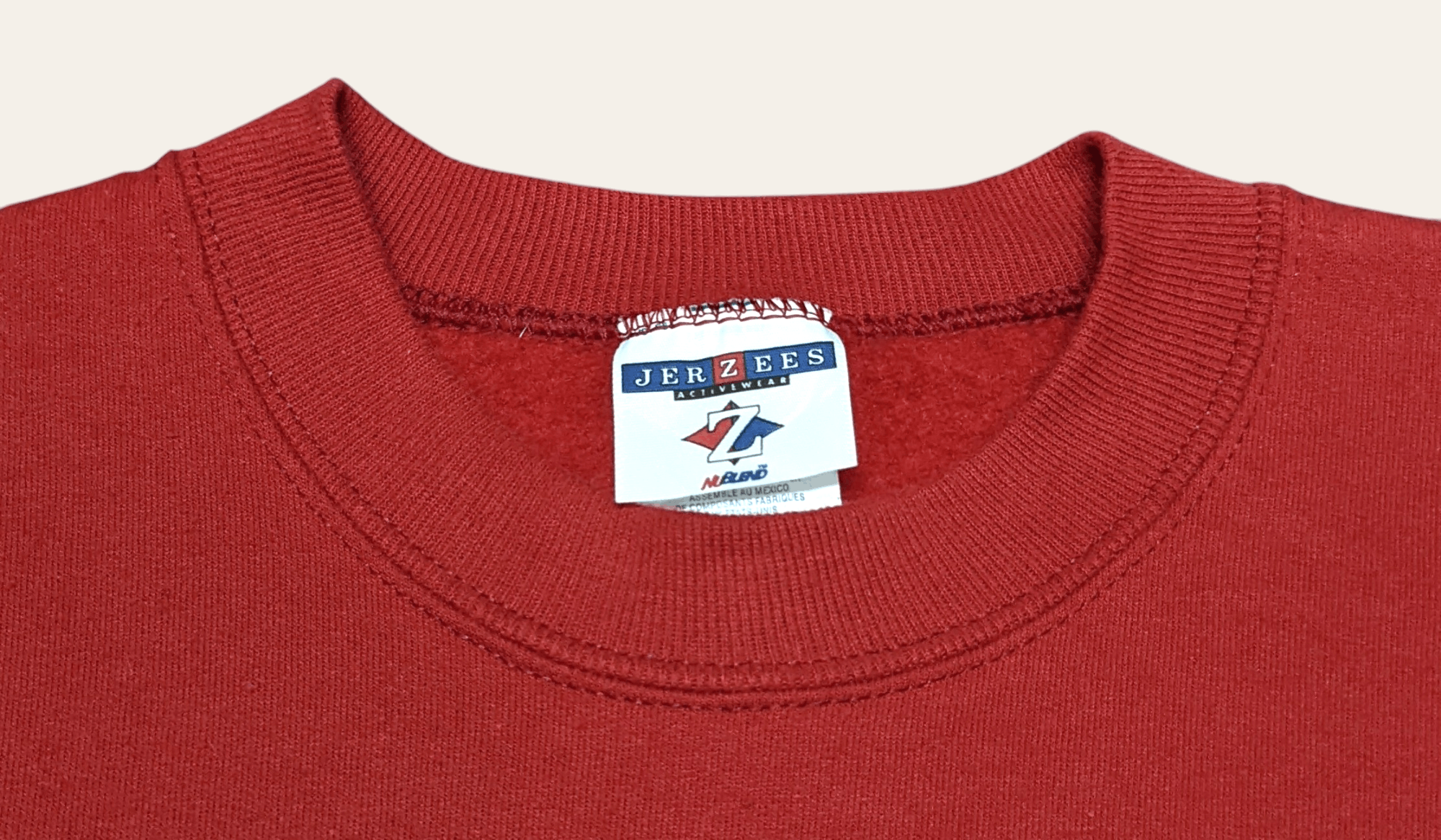 Jerzees × Unsound Rags × Vintage Vintage 90s Jerzees Red Maroon Plain Crewneck Sweatshirt Size US M / EU 48-50 / 2 - 5 Thumbnail