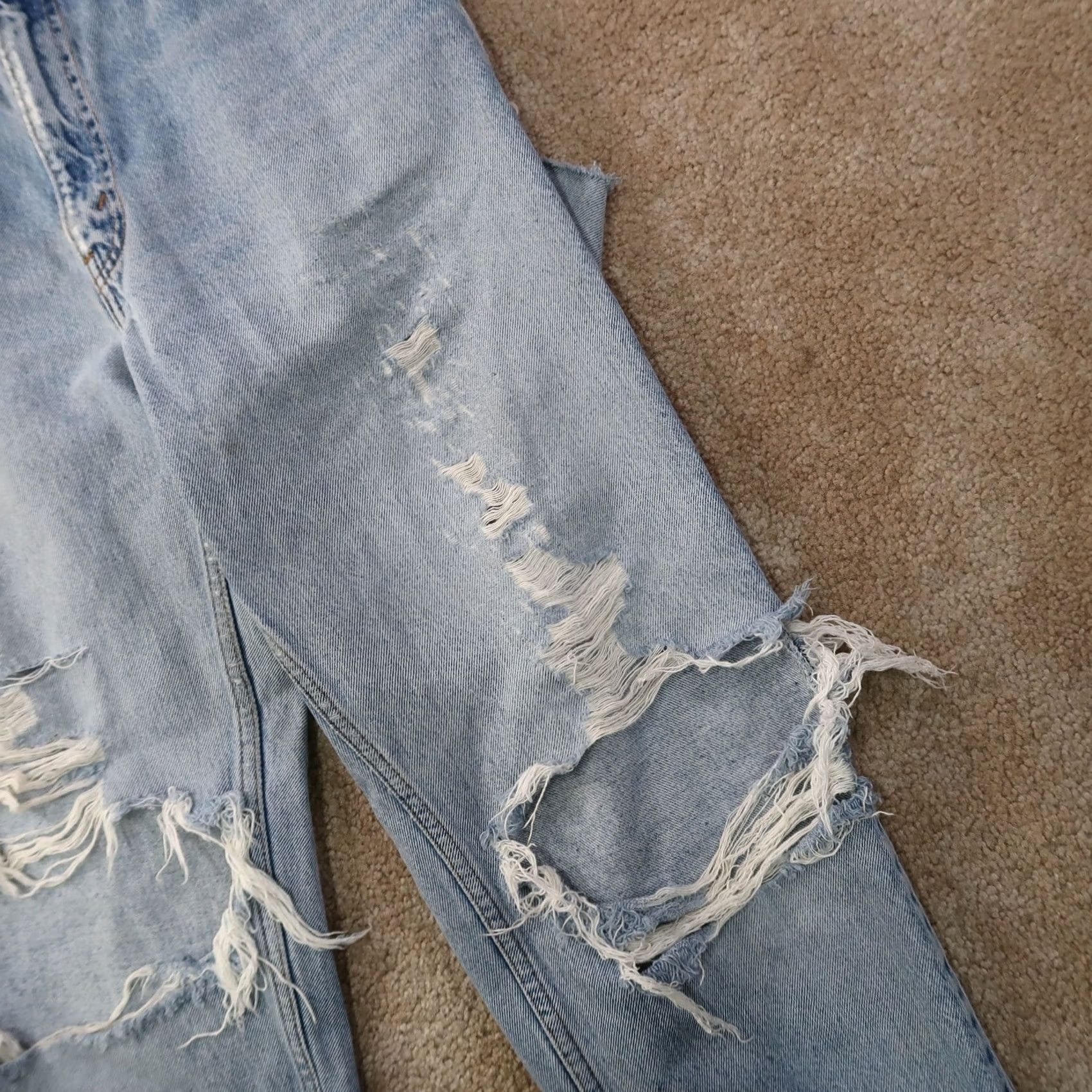 Levi's VINTAGE Levi's 550 Jeans Men 33x30 Relaxed Tapered Denim Blue Orange Tab Distressed 5-Pocket Size US 33 - 4 Thumbnail