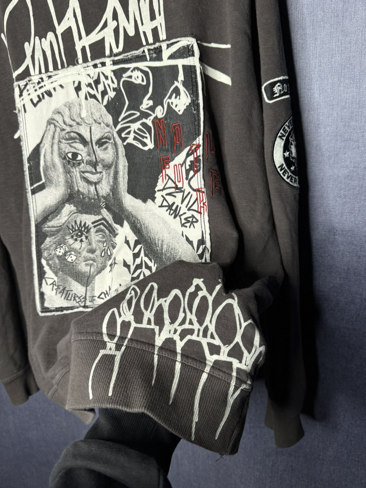 Other Punk Royal Graffiti Print Hoodie Distressed Y2K Avant Garde Size US L / EU 52-54 / 3 - 10 Thumbnail