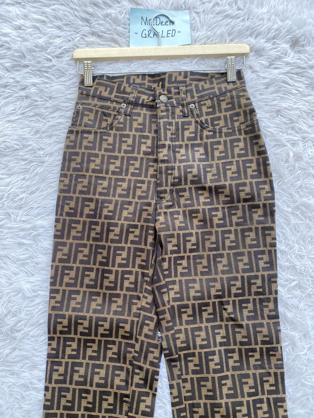 Fendi Vintage Fendi Zucca Monogram Pants FF Logo Size US 26 / EU 42 - 7 Thumbnail