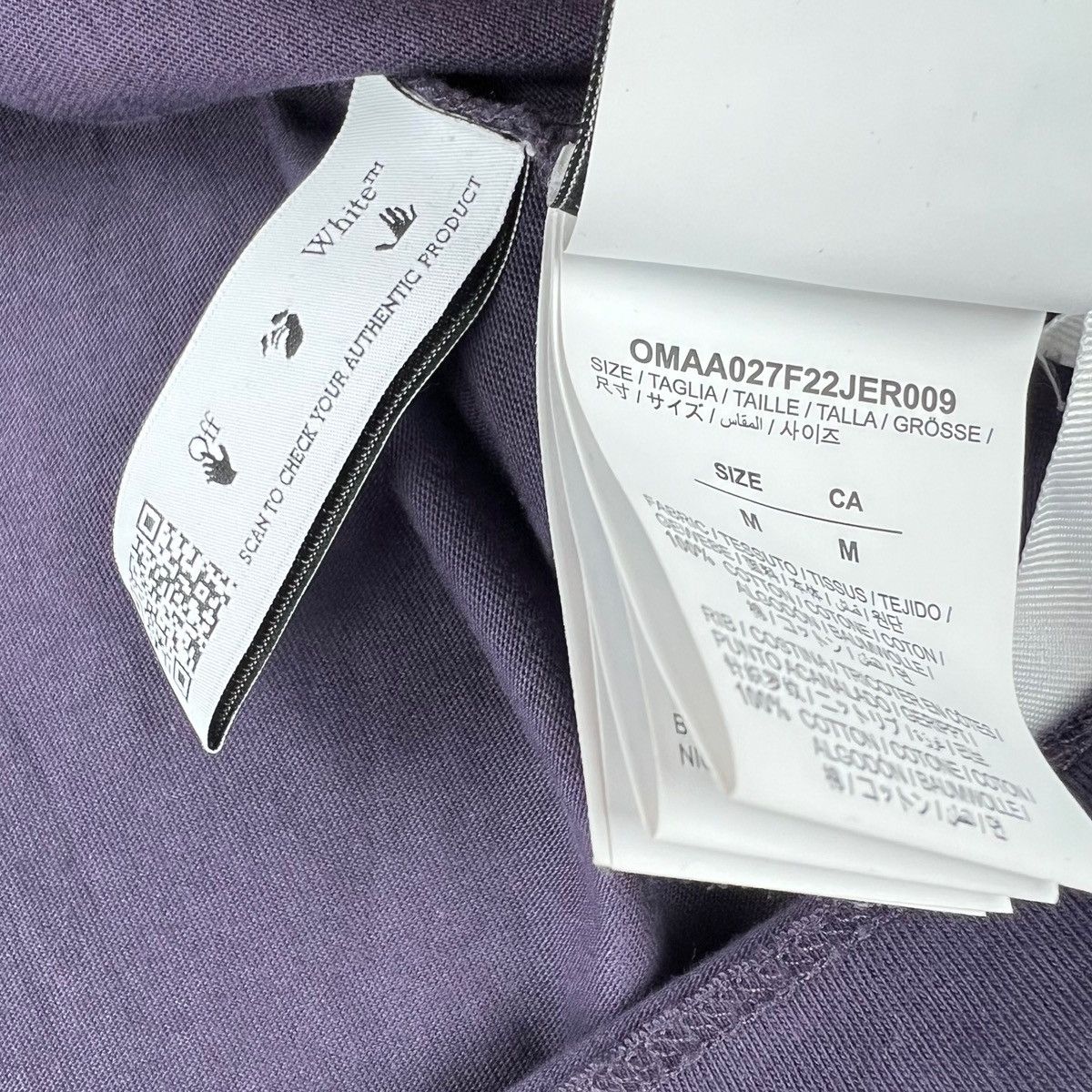 Off-White Off-White Paint Arrows Purple T Shirt Size US S / EU 44-46 / 1 - 5 Thumbnail