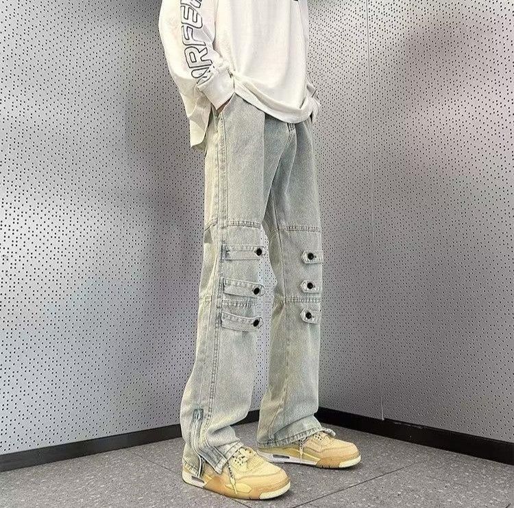 Jean × Vintage y2k cargo straight pants with zipper button pocket Size US 33 - 4 Thumbnail