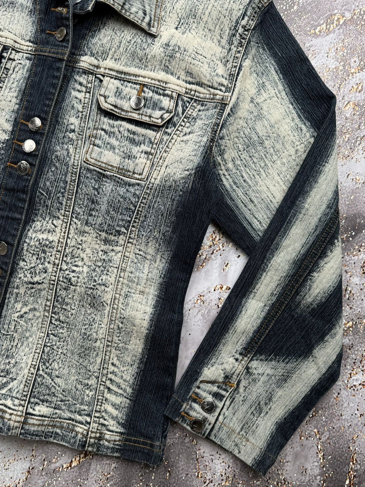 Japanese Brand Vintage Waxed Japanese Denim Jacket Size M / US 6-8 / IT 42-44 - 4 Thumbnail