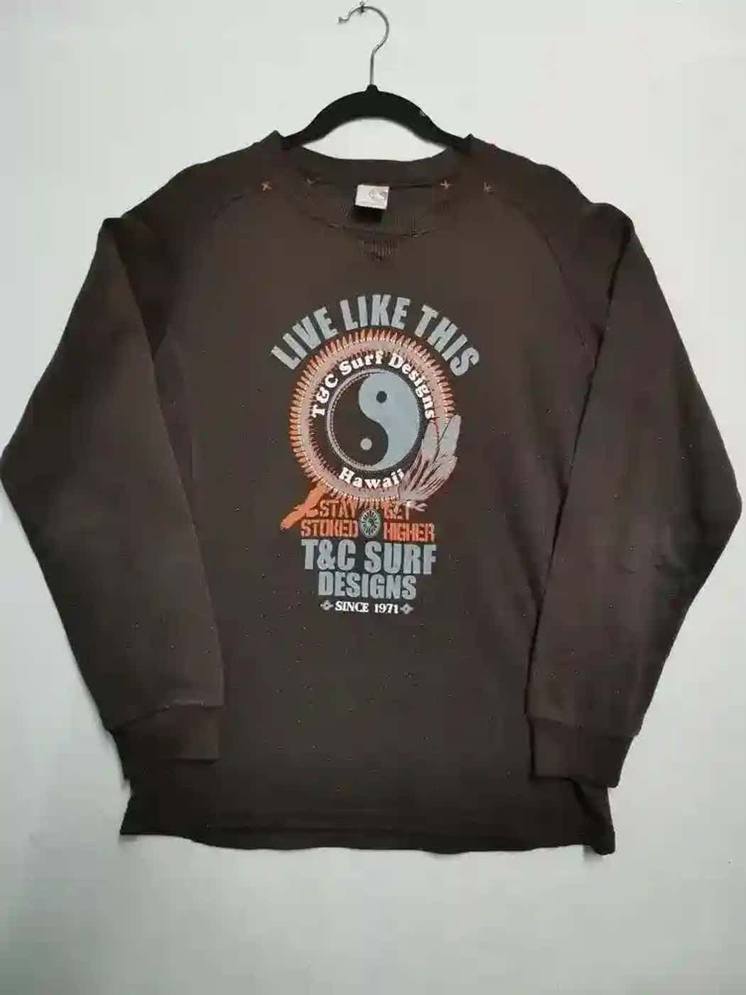 Vintage Vintage T&C Surf Design Hawaii Sweatshirt Size US L / EU 52-54 / 3 - 1 Thumbnail