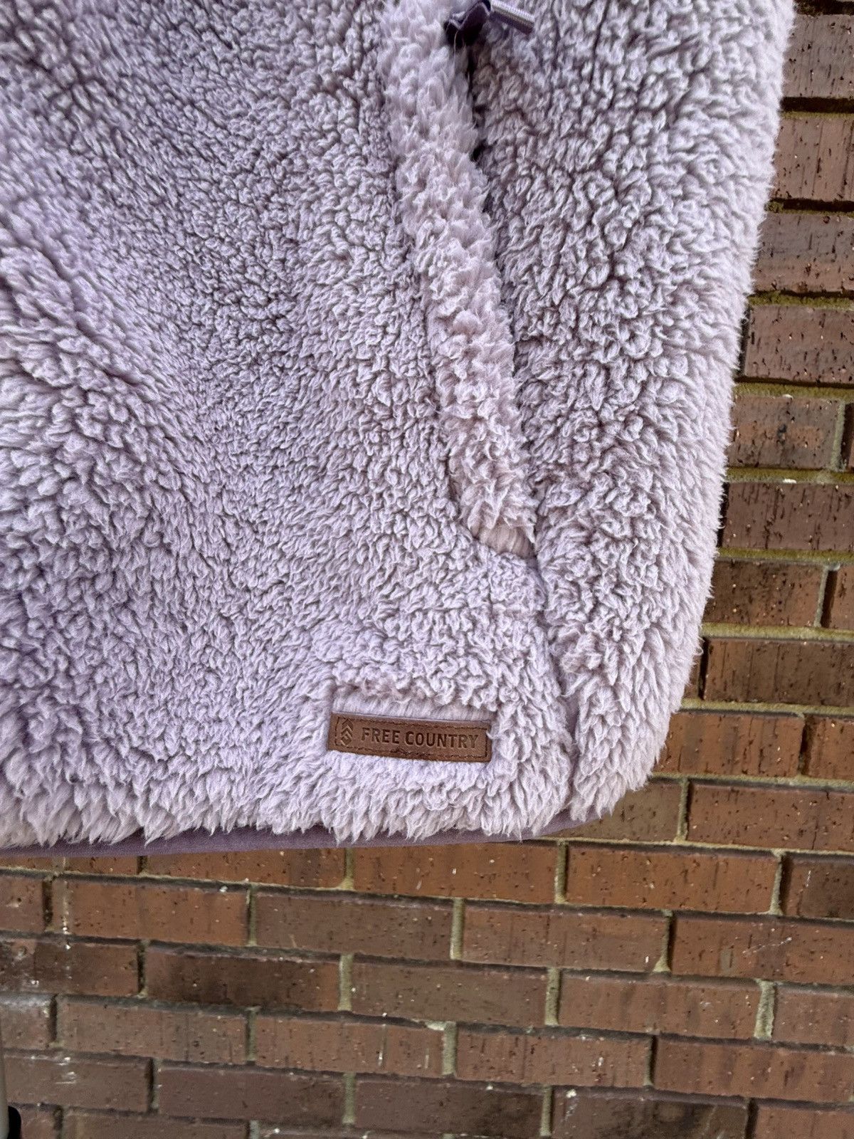 Free Country Free Country Plush Vest Full Zip Soft Sherpa Lavender Size XL / US 12-14 / IT 48-50 - 2 Thumbnail