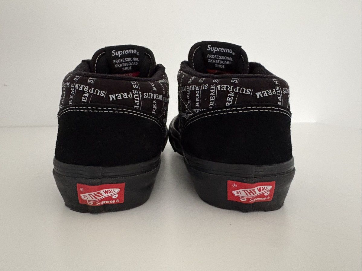 Supreme × Vans Vans x Supreme Half Cab Pro 92 Logo Pattern Black Size US 6 / EU 39 - 5 Thumbnail