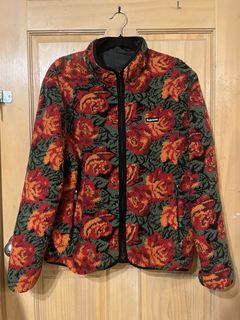 Supreme Roses Sherpa Fleece Reversible Jacket | Grailed