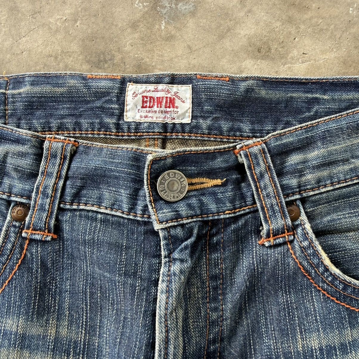 Edwin W38 Vintage Edwin Faded Ripped Denim Jean Pants Size US 38 / EU 54 - 4 Thumbnail
