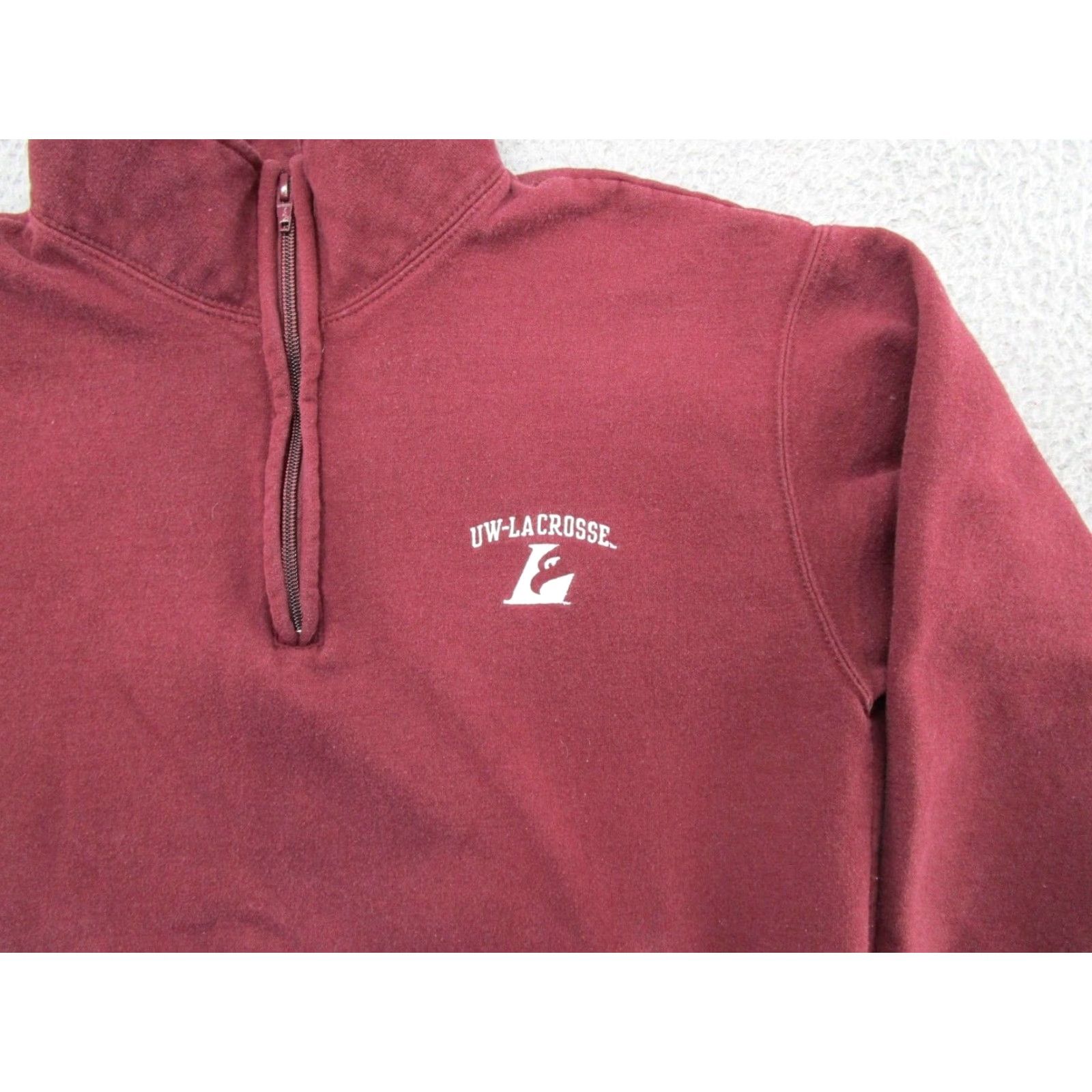 Champion Champion 1/4 Zip Sweatshirt University Red M Men Lacrosse Wisconsin La Crosse Eagles Shirt Size US M / EU 48-50 / 2 - 2 Thumbnail