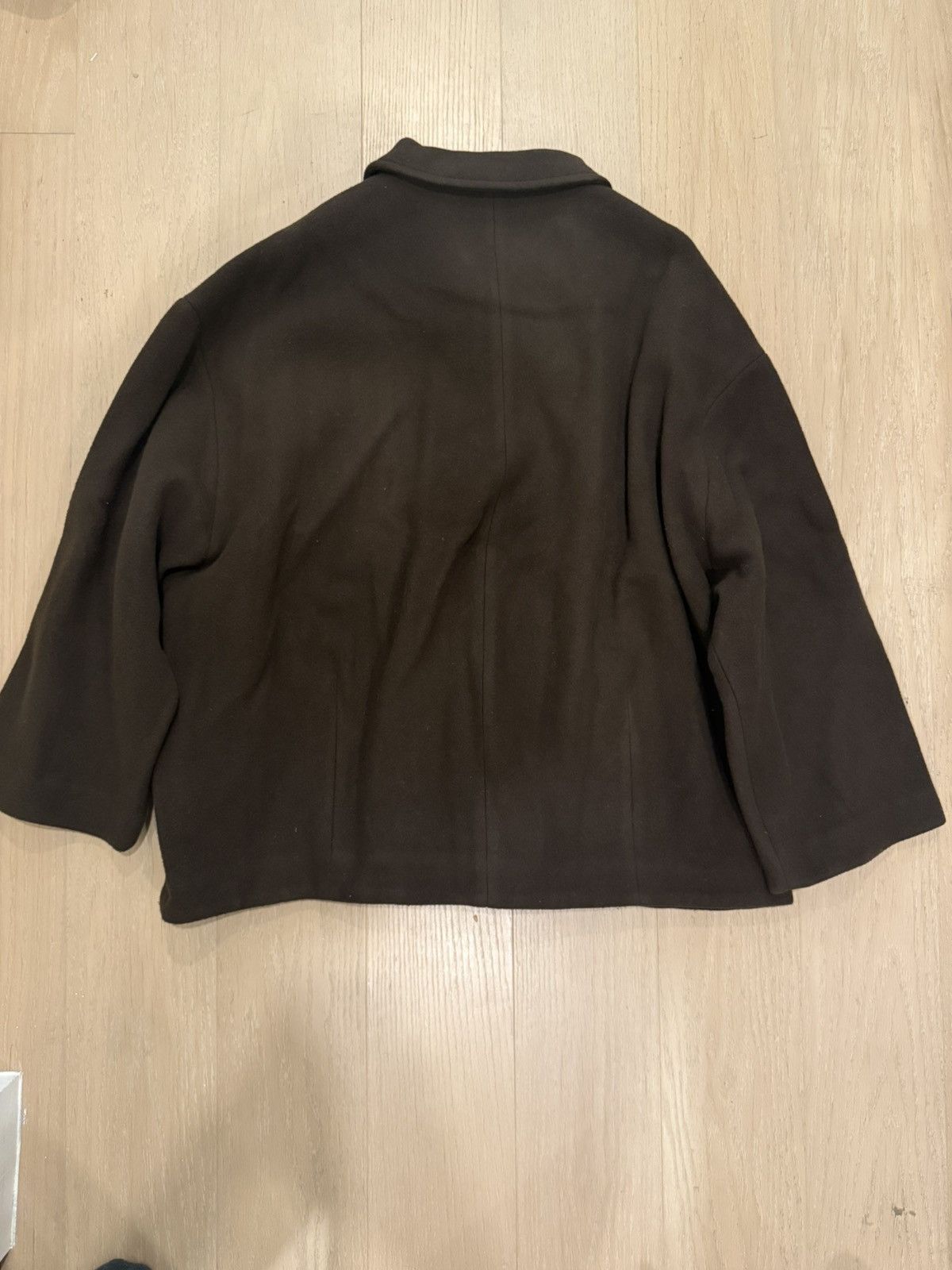 7115 by Szeki 7115 by Szeki Short Wool Coat - Deep Walnut Size US XL / EU 56 / 4 - 3 Thumbnail