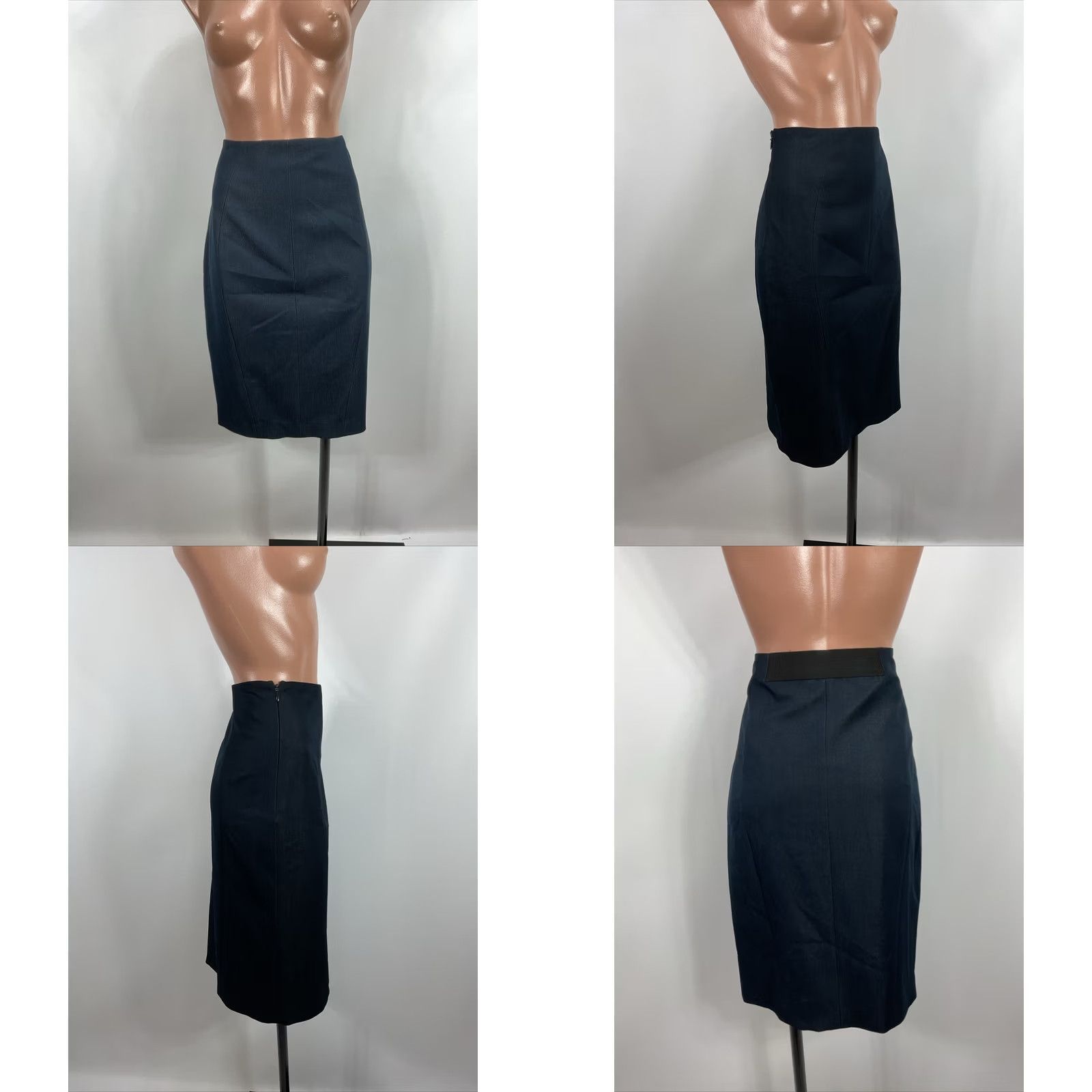 Vintage VINTAGE T Tahari Dark Blue Suit Blazer 2 Piece Skirt Set Size 6 Women Denim Look Shirt Jacket Skirt Womens Size 28" / US 6 / IT 42 - 8 Thumbnail