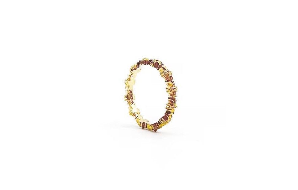 Chrome Hearts Chrome Hearts Tiny E Ring 22K Gold Band Size 9 Size ONE SIZE - 2 Thumbnail