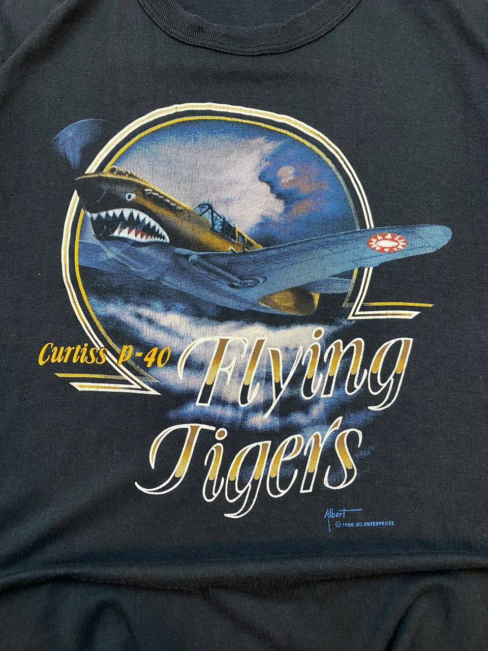 Vintage Vintage 90s Flying Tigers American Airplane Sky War T-Shirt Size US L / EU 52-54 / 3 - 5 Thumbnail