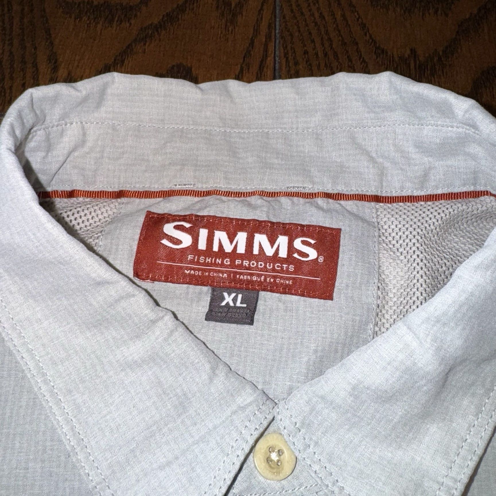 Vintage Simms Long Sleeve Button Up Fishing Shirt Mens XL Headhunters Missouri River Plaid Pattern Gray Nylon Polyester Button-Up Breathable Lightweight" Size US XL / EU 56 / 4 - 6 Thumbnail