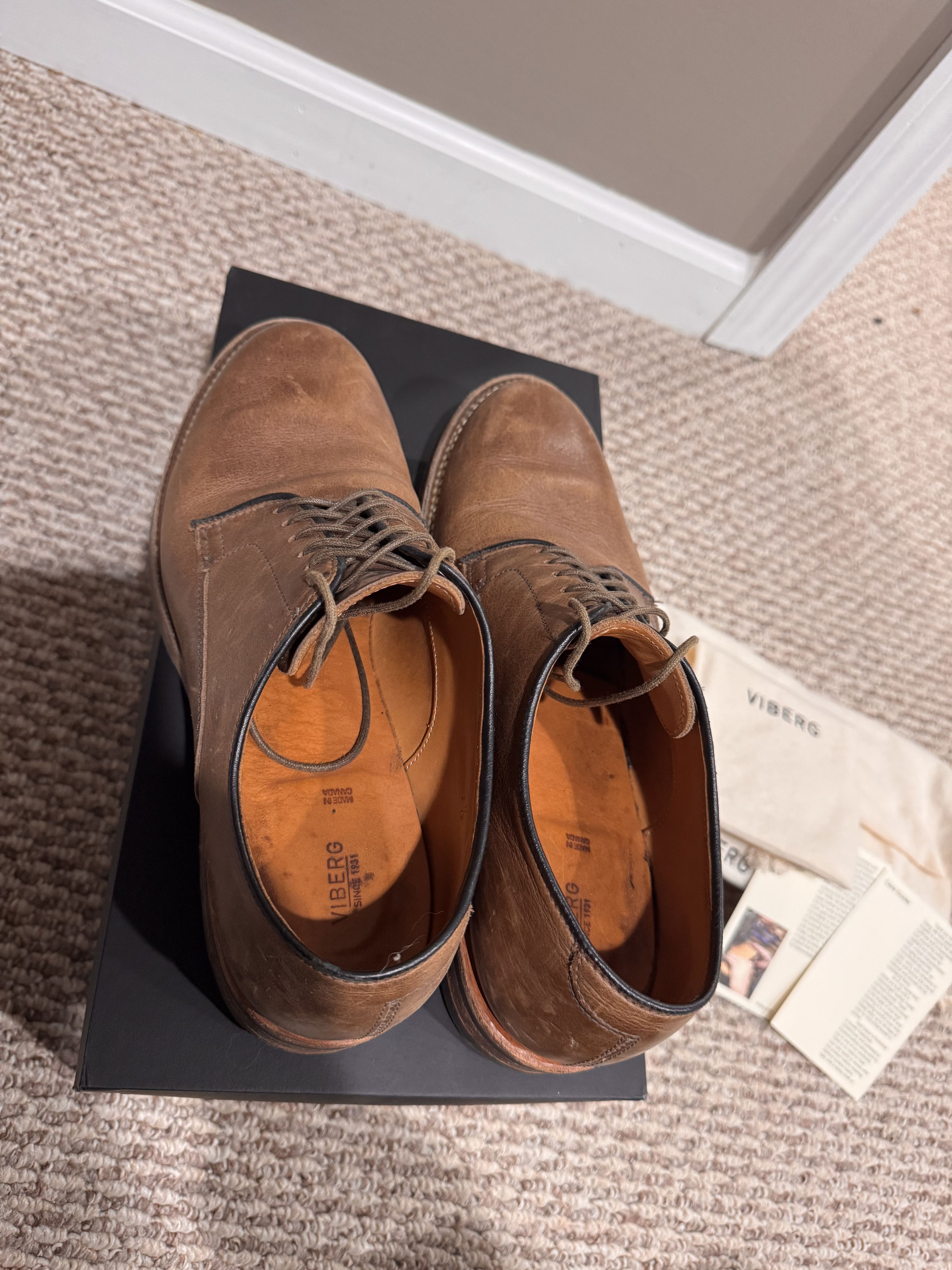 Viberg Derby Shoe Stone Oiled Calf Size US 7.5 / EU 40-41 - 9 Thumbnail