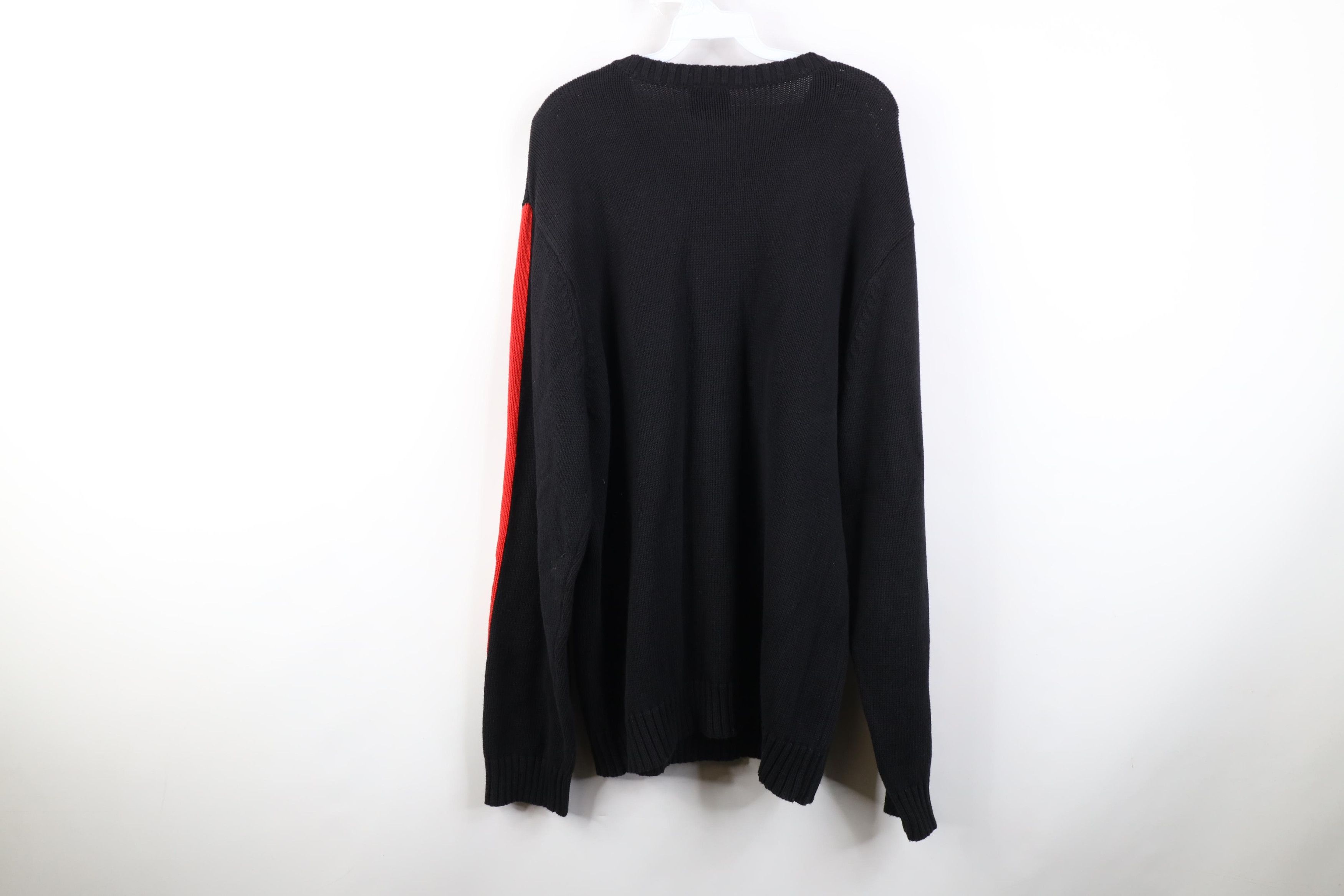 Polo Ralph Lauren Deadstock Vintage 90s Ralph Lauren Cotton Knit Sweater Black Size US XXL / EU 58 / 5 - 10 Thumbnail