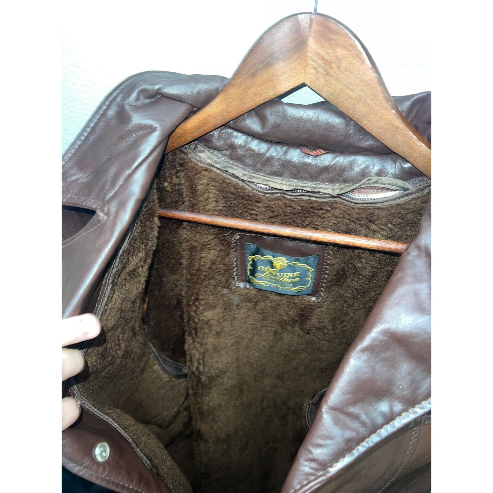 Vintage Vintage Brown Leather Jacket Button Up Outerwear Coat VTG L Size US L / EU 52-54 / 3 - 9 Thumbnail