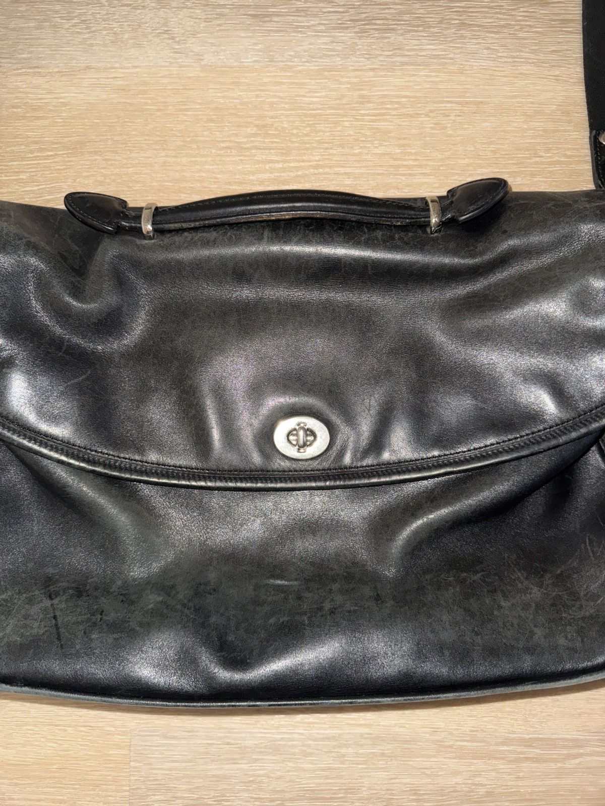 Coach Vintage Coach Turnlock Leather Briefcase Shoulder Bag Size ONE SIZE - 3 Thumbnail