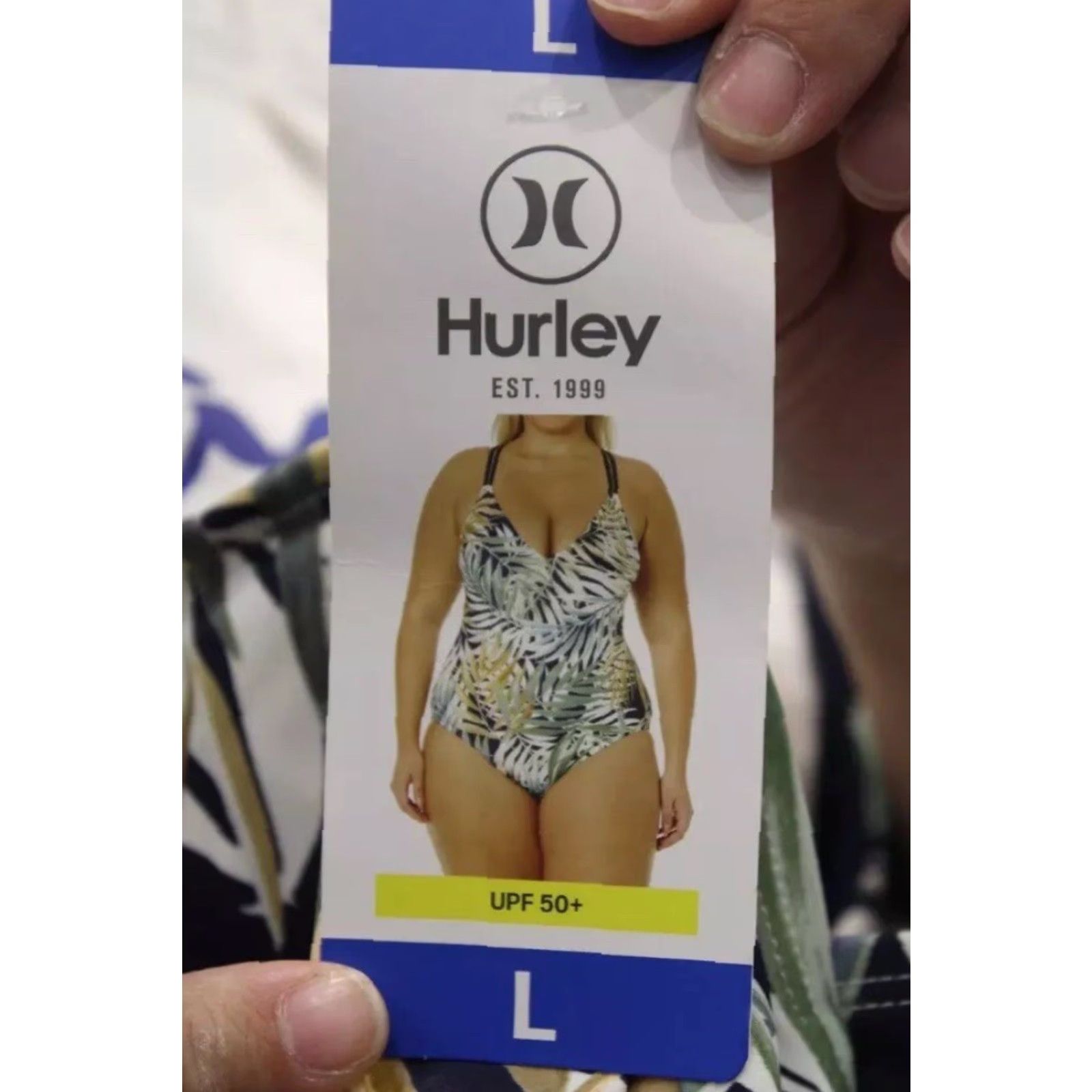 Hurley Hurley One Piece Women's UPF50+ Floral Tropical Green L Swimsuit Size L Size L / US 10 / IT 46 - 4 Thumbnail