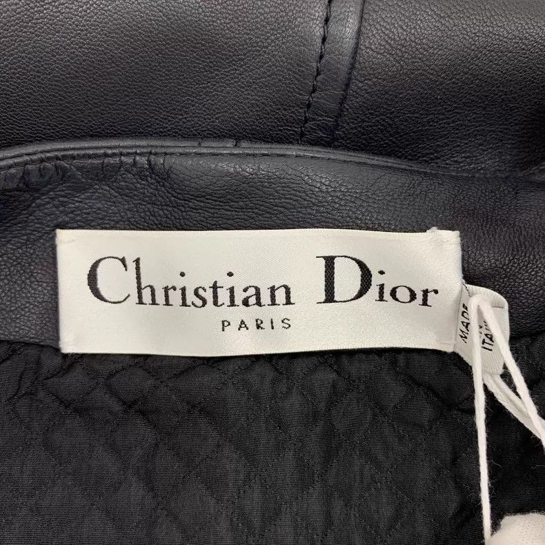 Dior Dior Black sheepskin round-neck zipper long-sleeved leathe Size XS / US 0-2 / IT 36-38 - 5 Thumbnail