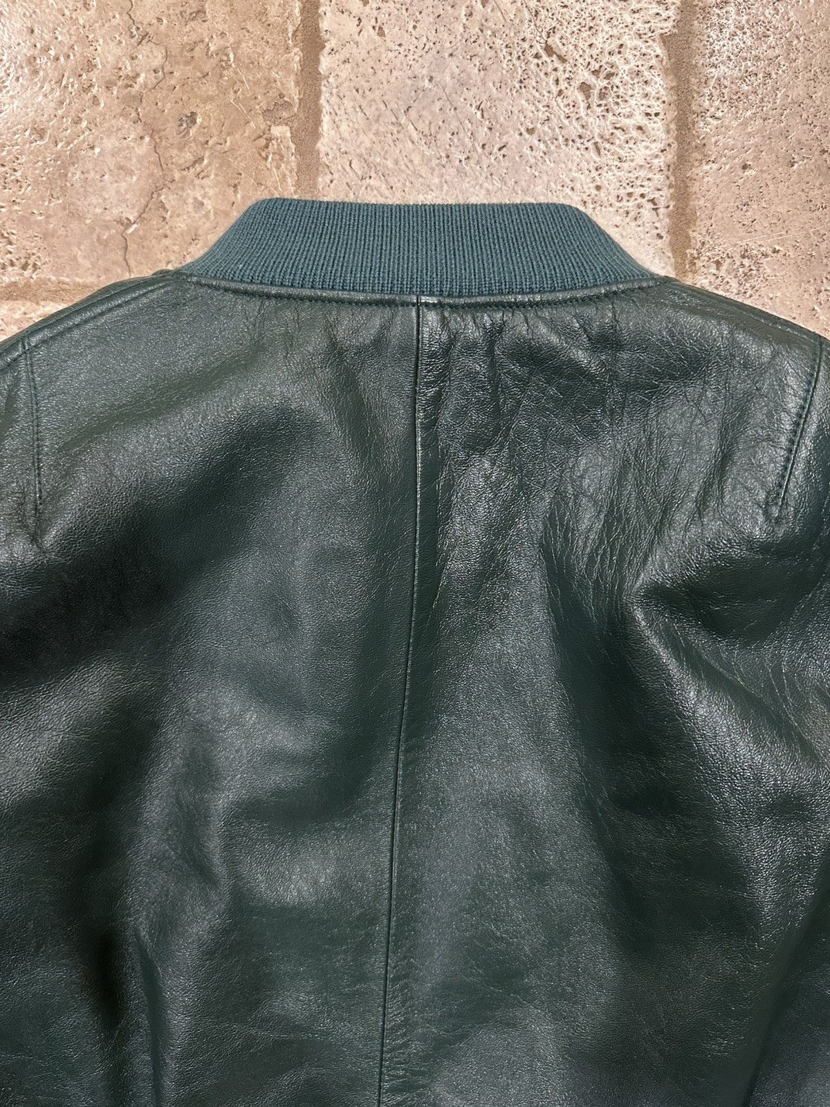 Prada Prada x Raf Simmons Nappa Bomber Leather Billiard Green FW21 Size US L / EU 52-54 / 3 - 16 Thumbnail