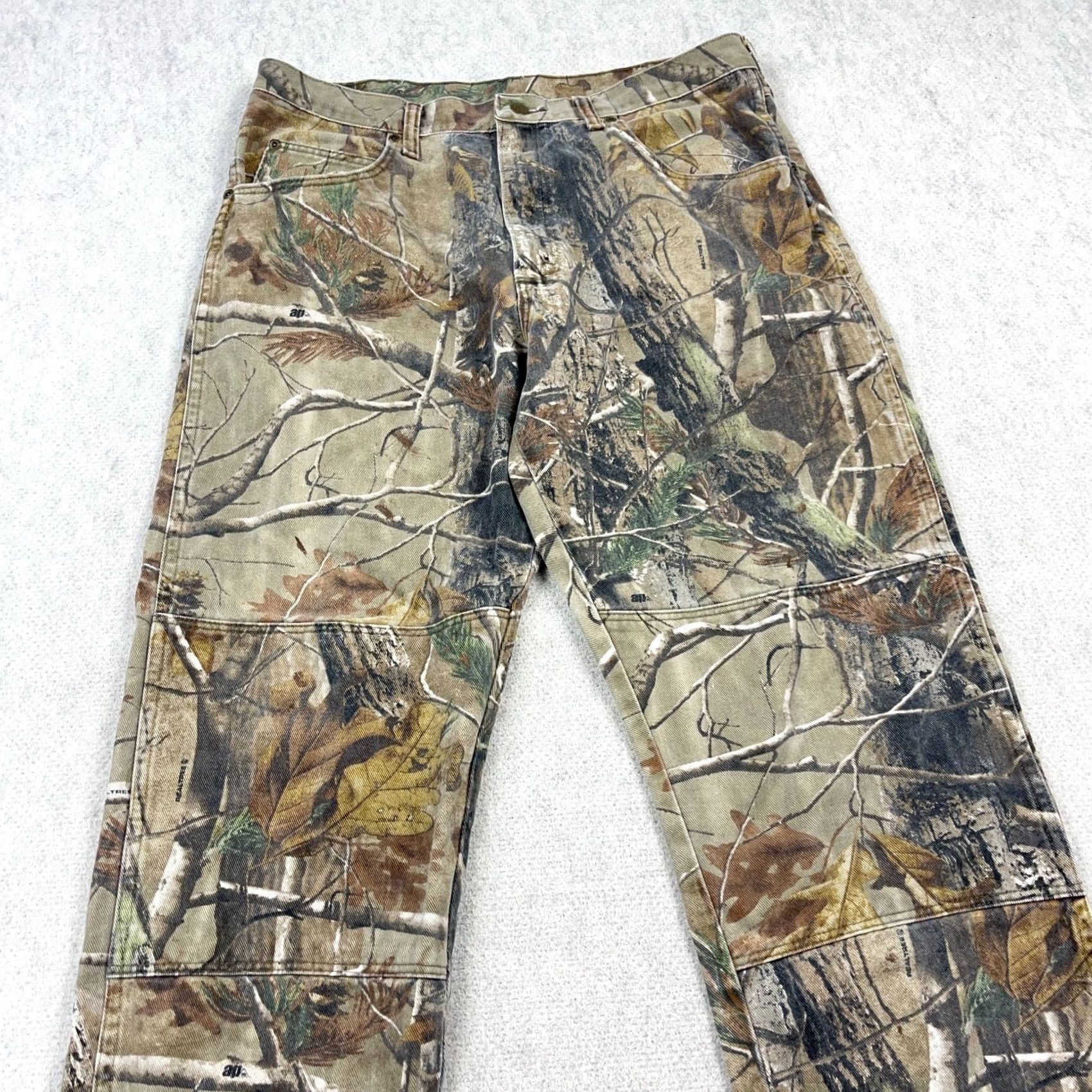 Wrangler VINTAGE Wrangler Jeans Men 34x29 Camo Realtree Hardwood Baggy Y2K Double Knee Brown Size US 34 / EU 50 - 4 Thumbnail