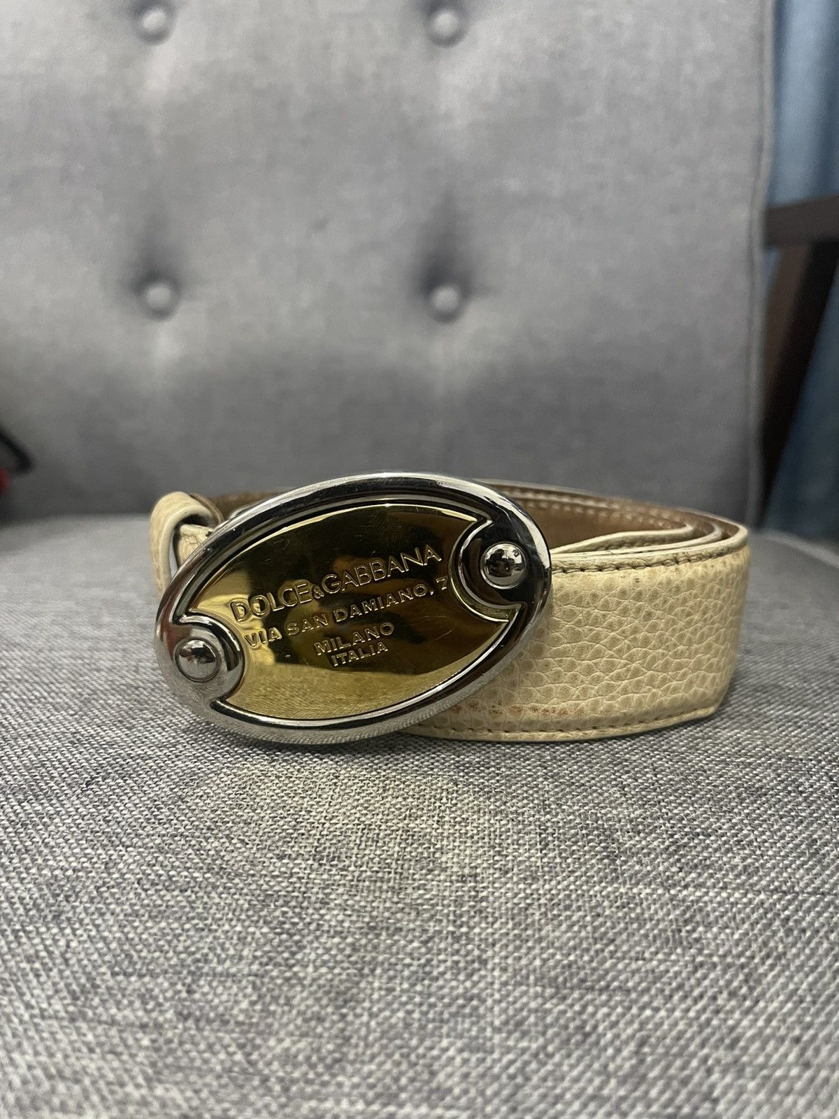 Dolce & Gabbana Spiral Leather Belt