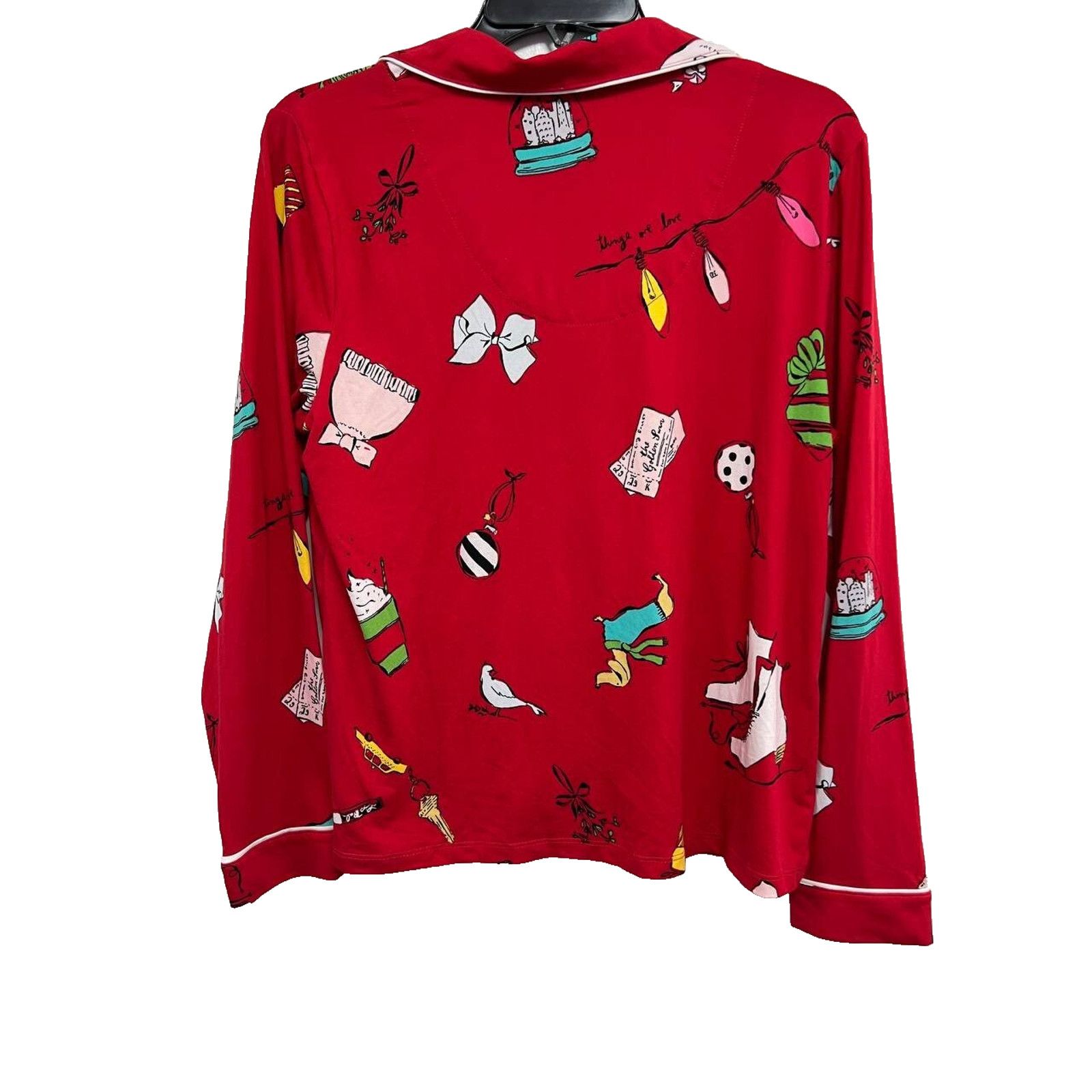 Kate Spade Kate Spade Women Red Print Pajama Long Sleeve Size S A000722 Size ONE SIZE - 2 Thumbnail