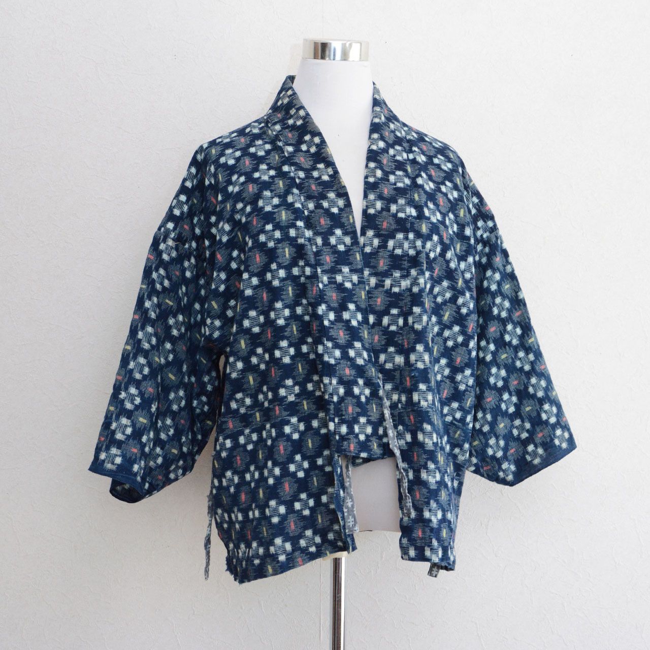 Other Vintage Japanese Noragi Jacket Indigo Kasuri Cotton Tenugui Size M / US 6-8 / IT 42-44 - 1 Thumbnail
