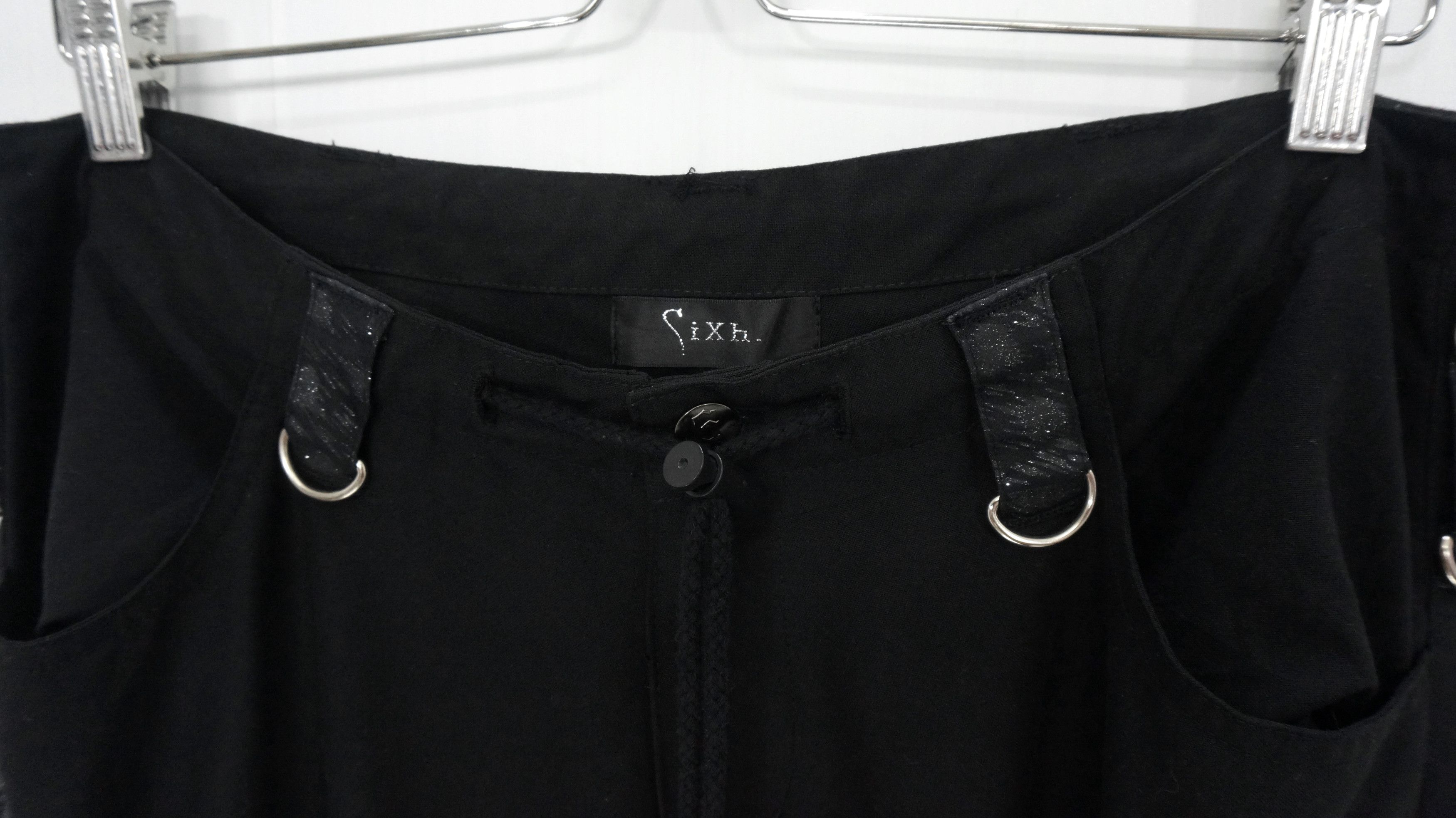 Japanese Brand HolyFlare 🔥 SIXH JAPAN Bondage Wide Flare Cargo Pants Size US 31 - 5 Thumbnail
