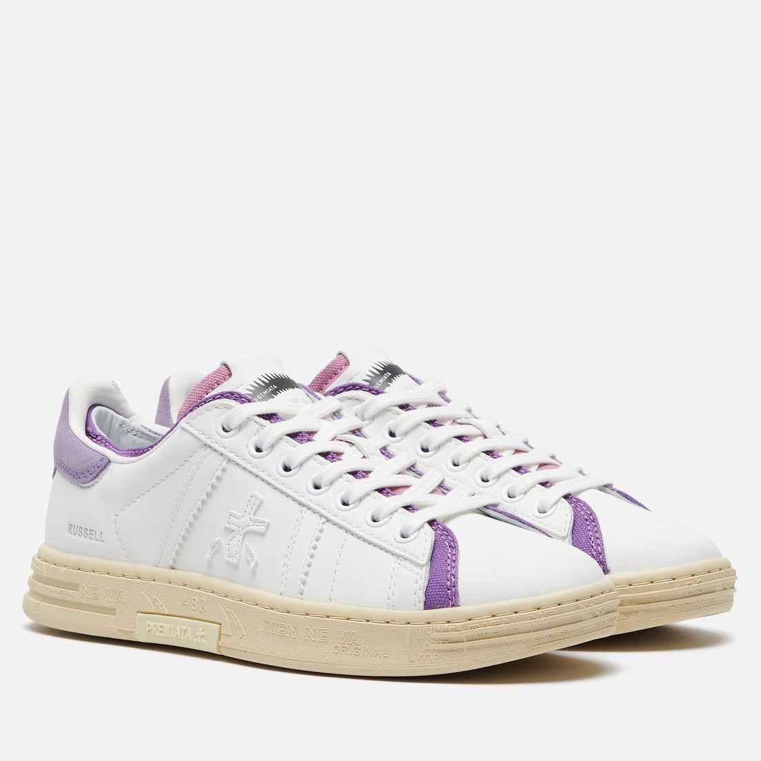 Premiata o1B3y1r0426 Russell Sneakers in White/Purple Size US 8 / IT 38 - 2 Thumbnail