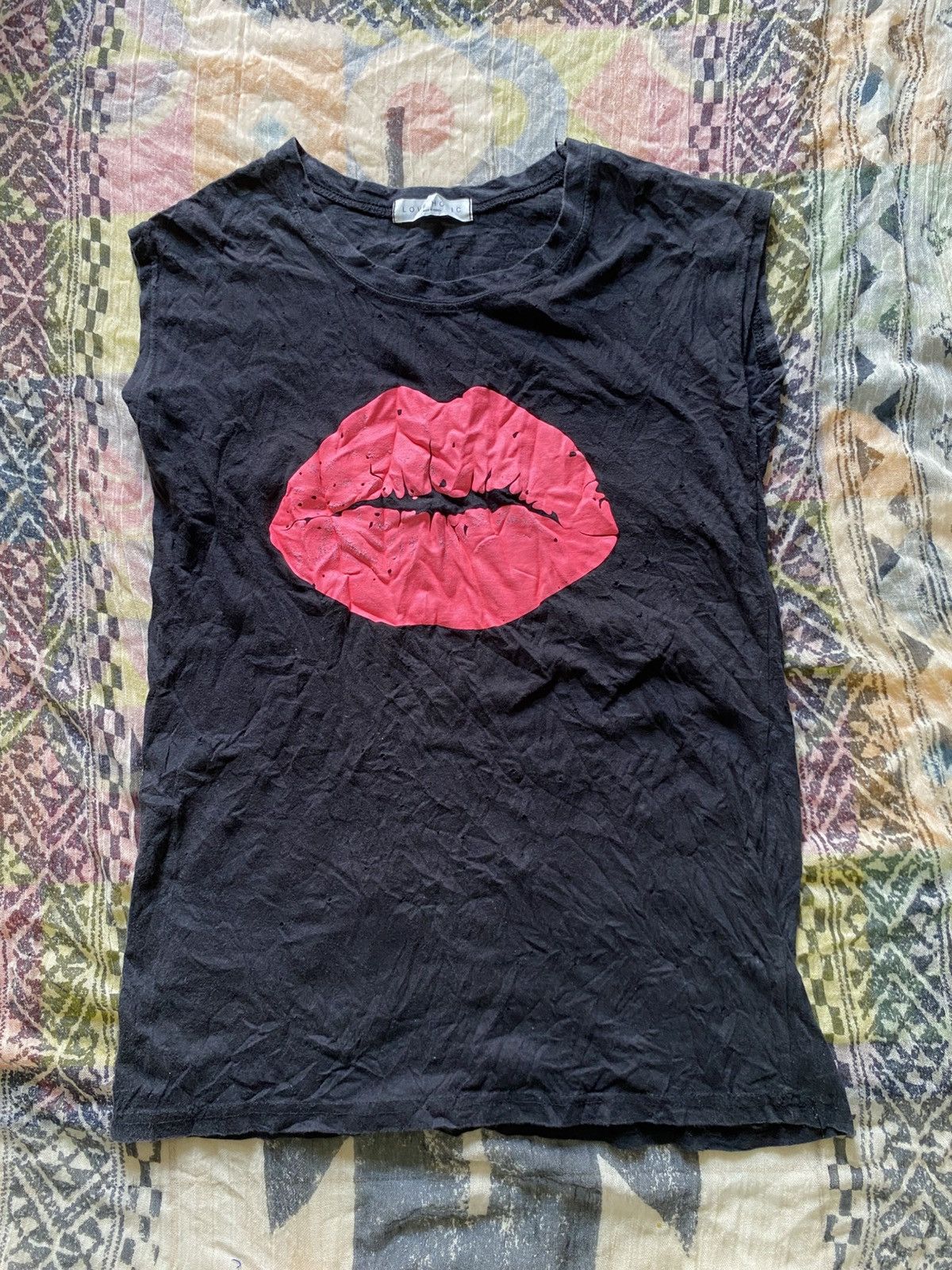 If Six Was Nine × Japanese Brand × Le Grande Bleu (L.G.B.) Japanese artisanal kiss punk distressed tshirt maison style Size US M / EU 48-50 / 2 - 1 Thumbnail