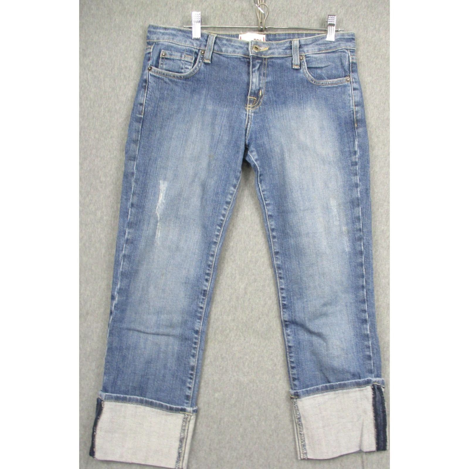 Bdg VINTAGE BDG Jeans Womens 30 Blue Cuffed Straight Leg Denim Urban Outfitters Distressed Size 30" / US 8 / IT 44 - 2 Thumbnail
