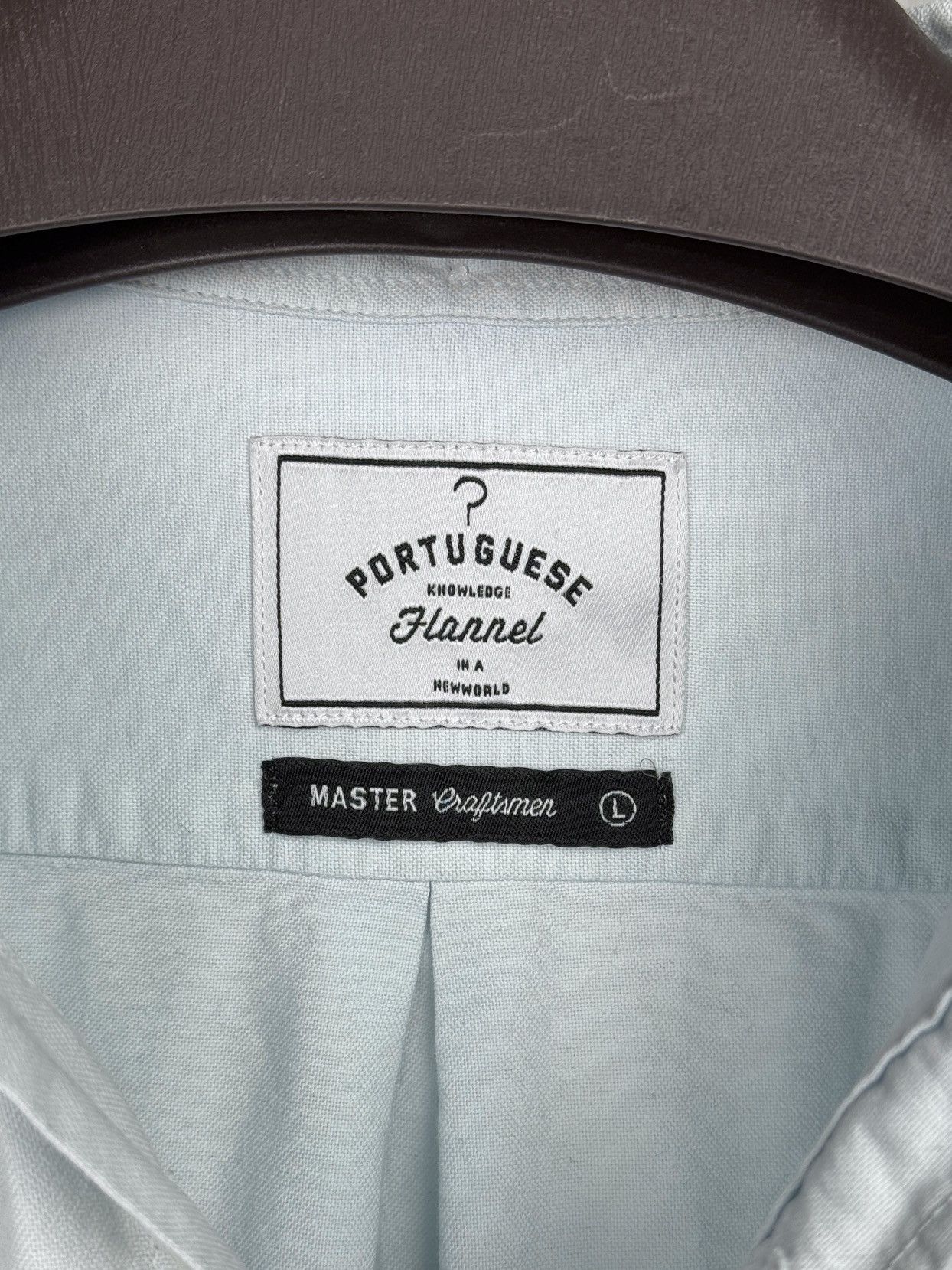 Portuguese Flannel Portuguese Flannel Master Craftsman light blue cotton shirt Size US L / EU 52-54 / 3 - 11 Thumbnail