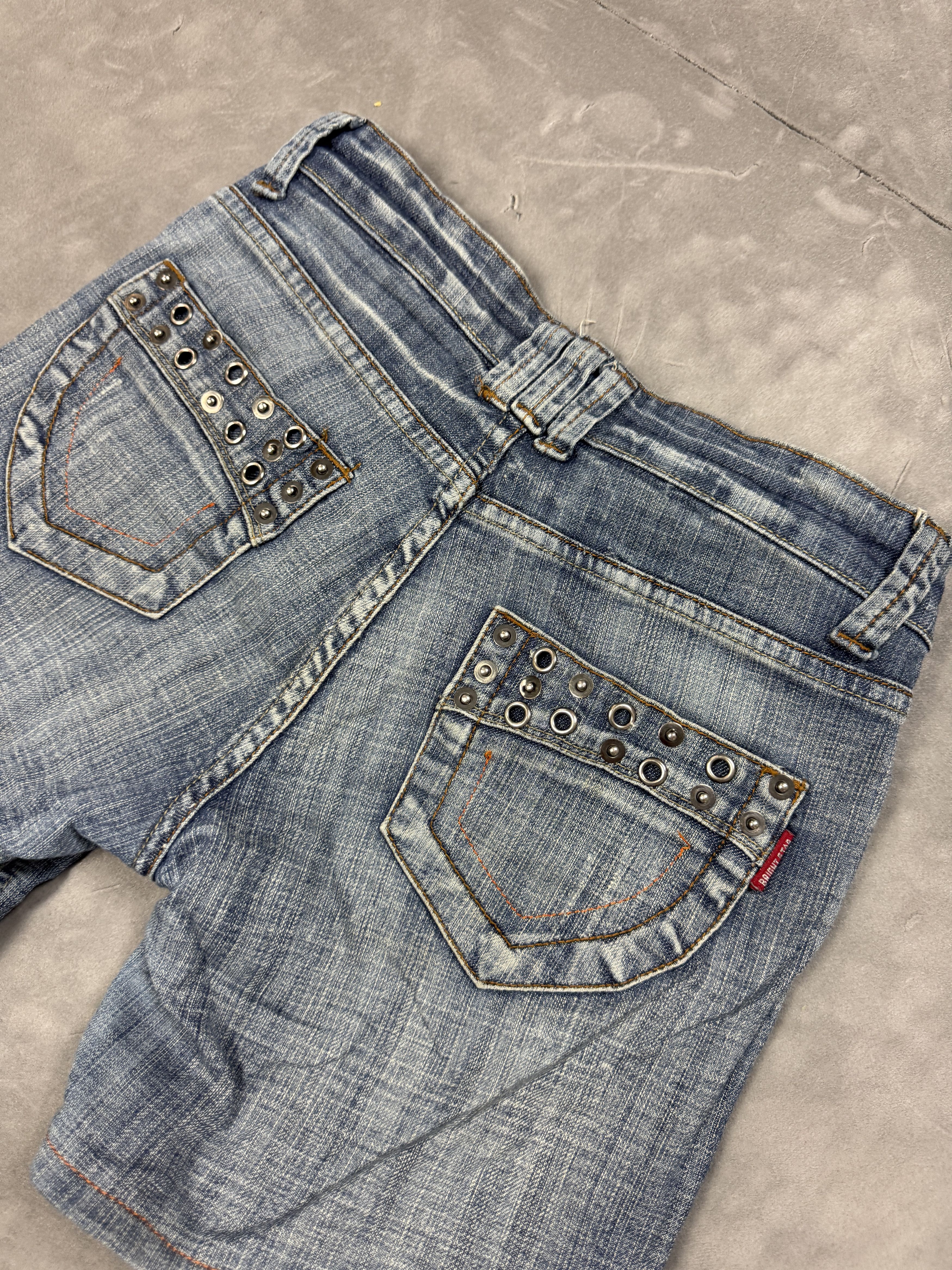 Vintage Vintage y2k denim shorts washed silver parts retro jeans Size 26" / US 2 / IT 38 - 3 Thumbnail